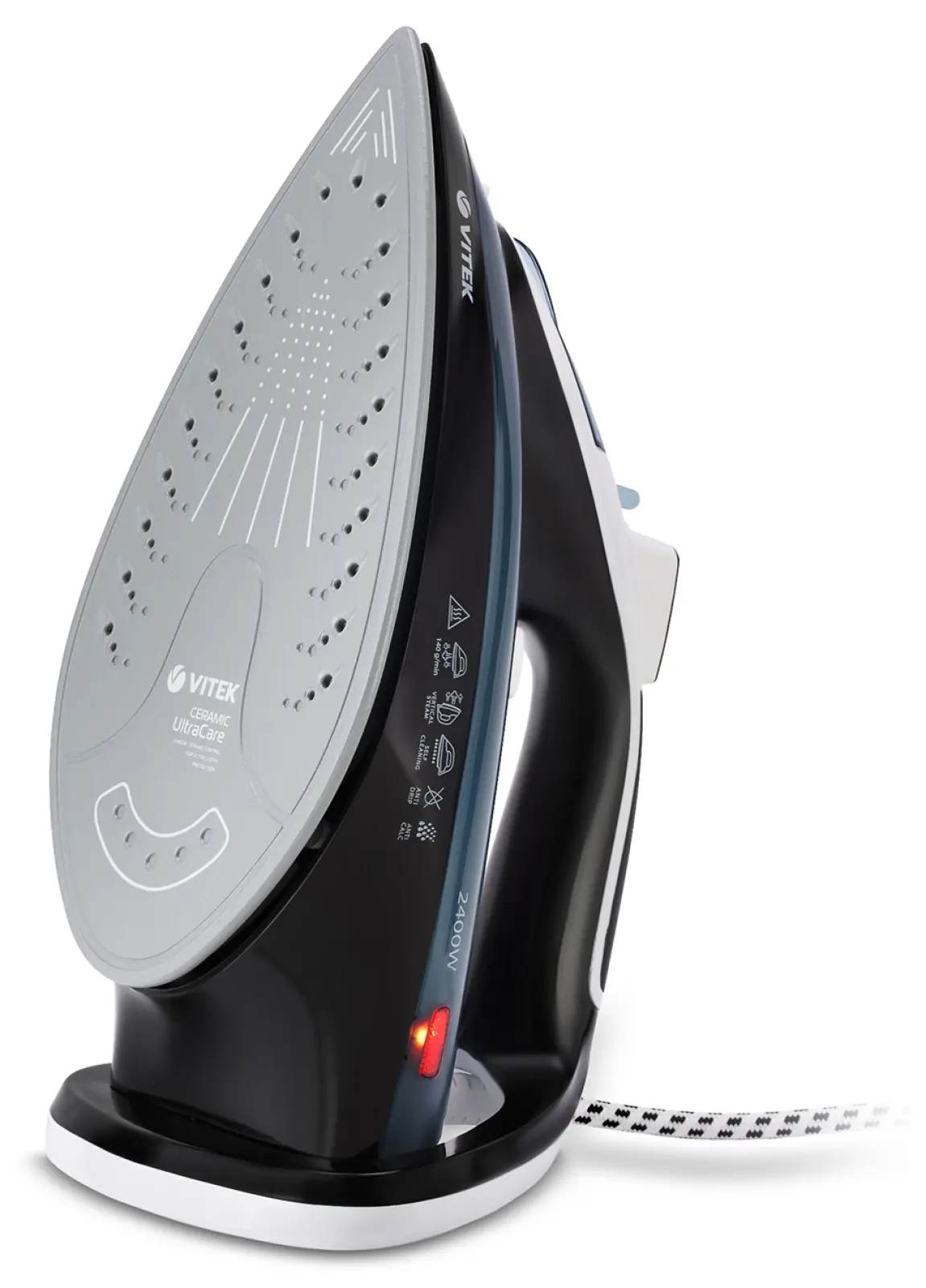 Утюг Vitek VT-8304, 2400 Вт, черный/белый/синий