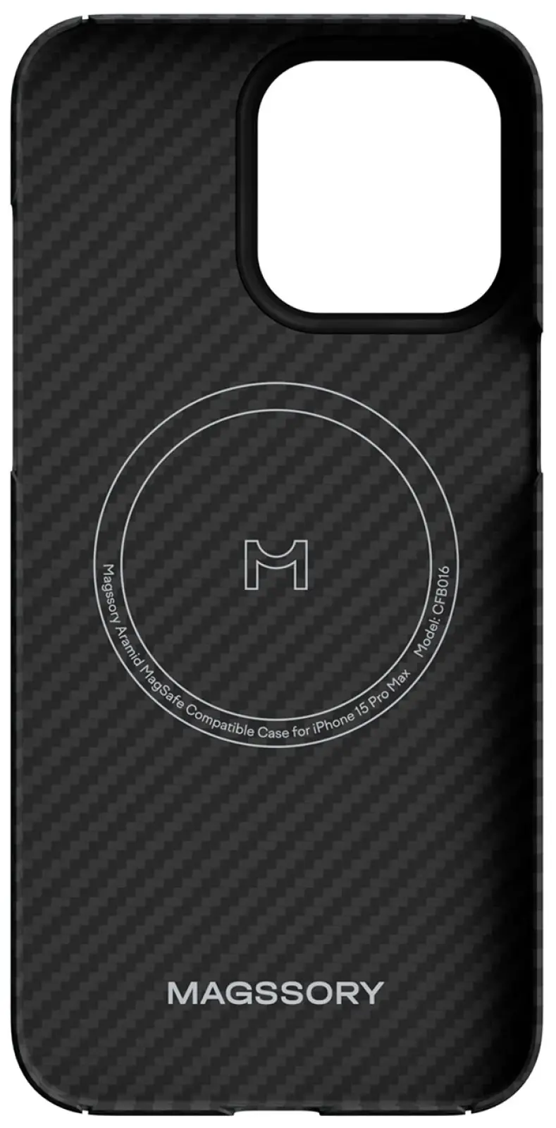 Чехол для мобильного телефона Magssory для iPhone 15 Pro Max, кевлар (арамид), с магнитами, совместимый с MagSafe (CFB016)