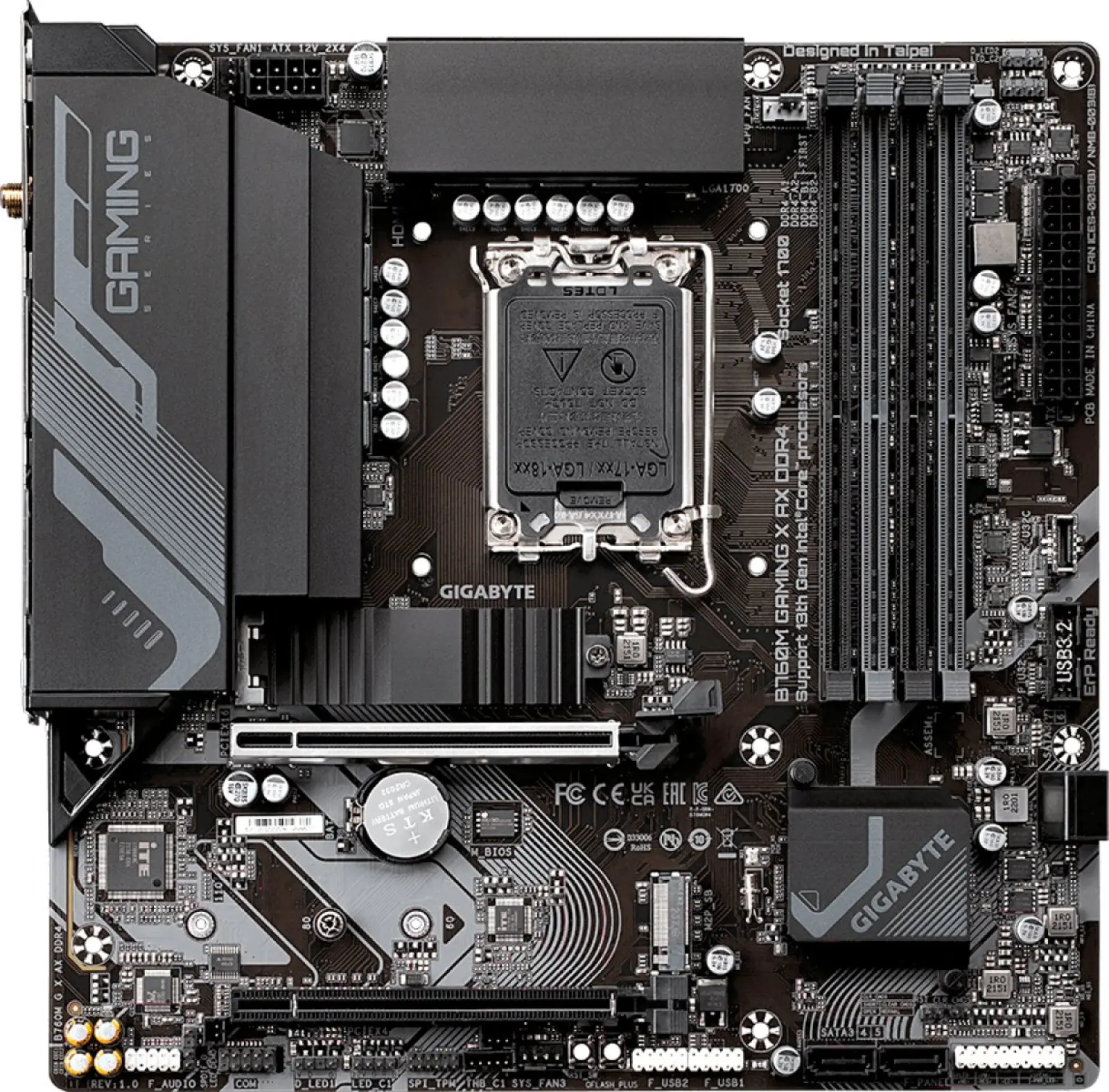 Материнская плата Gigabyte B760M DS3H AX DDR4 (LGA1700, mATX)