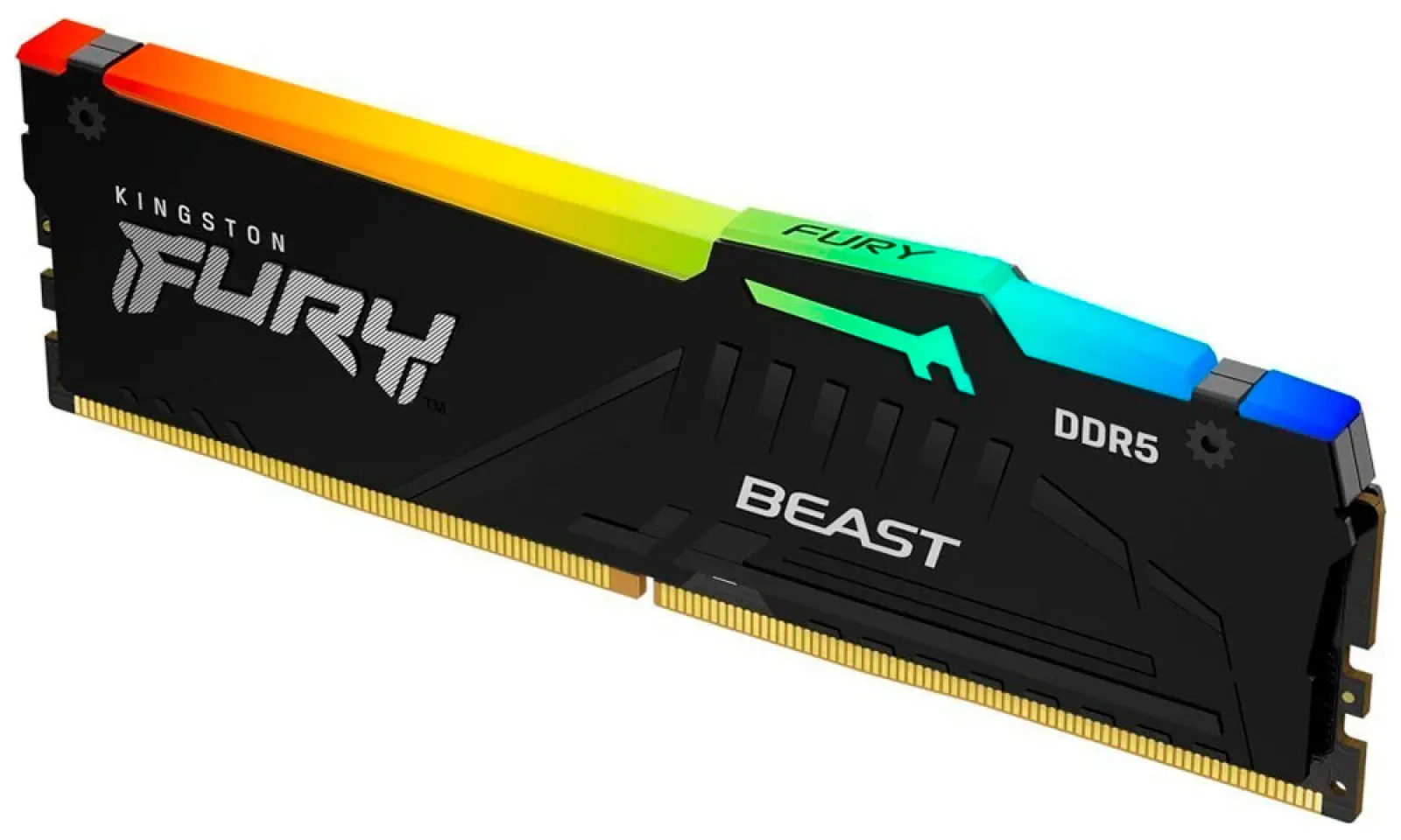 Оперативная память Kingston DDR5 16GB 5600MHz FURY Beast RGB Black (KF556C40BBA-16)