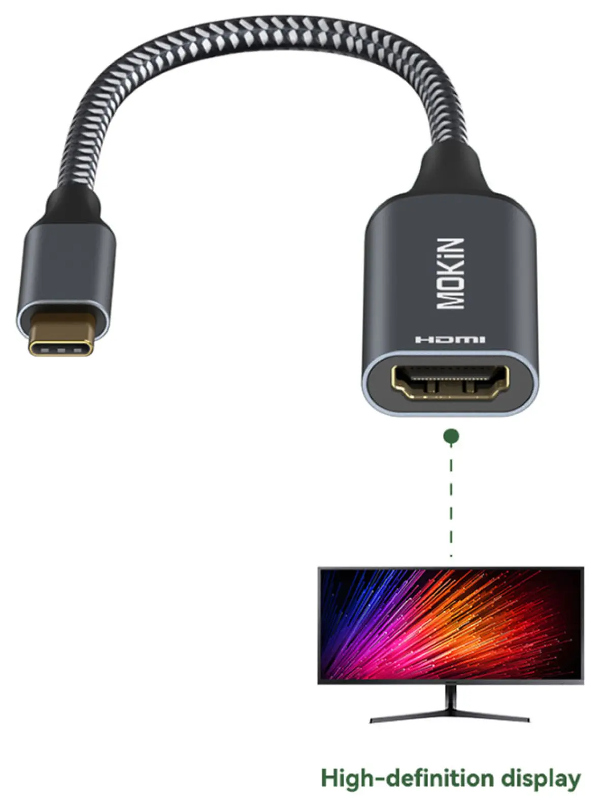 Сетевой переходник Mokin MOUC2602 HDMI to Type C