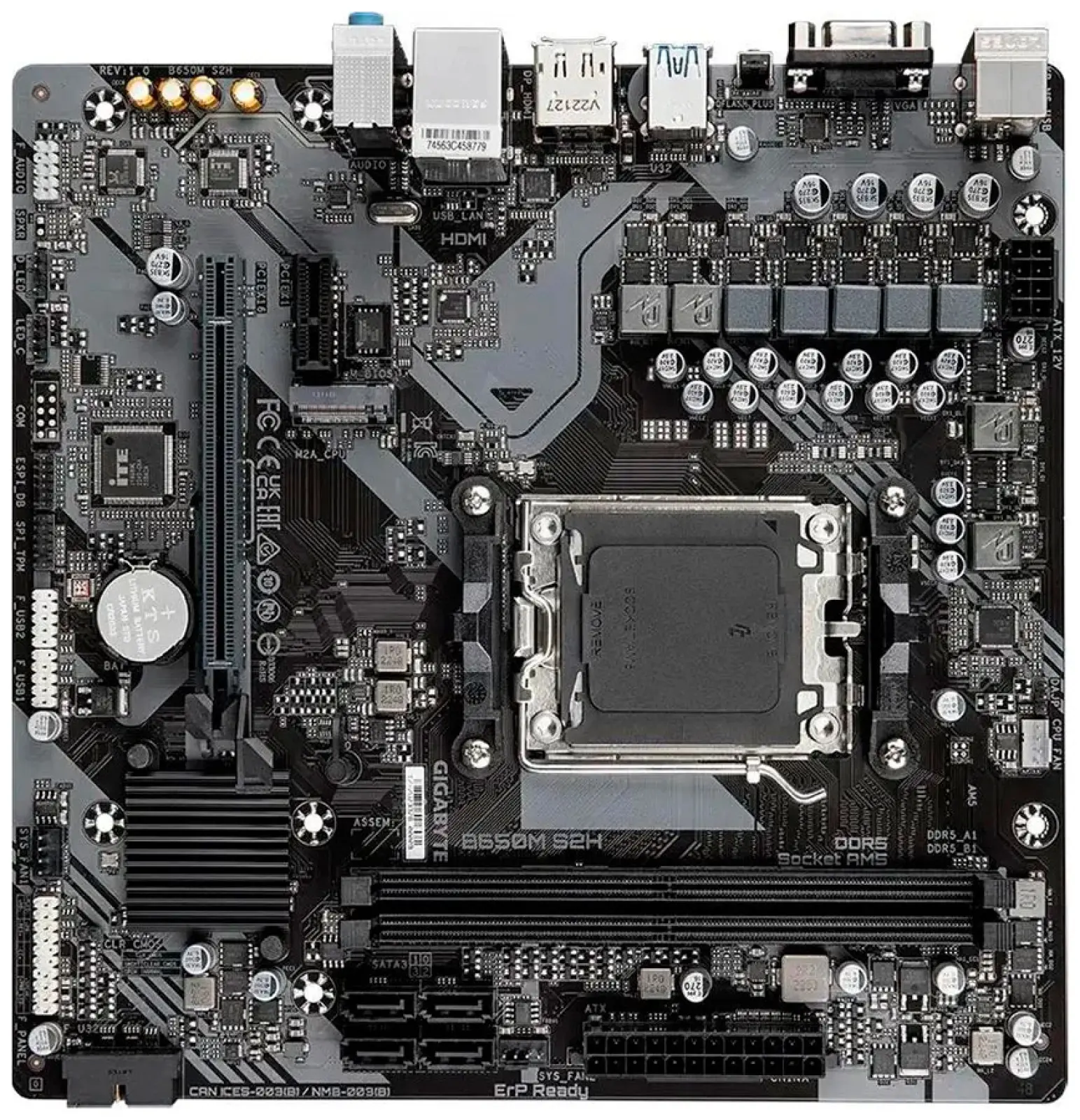 Материнская плата Gigabyte B650M S2H (AM5, mATX)