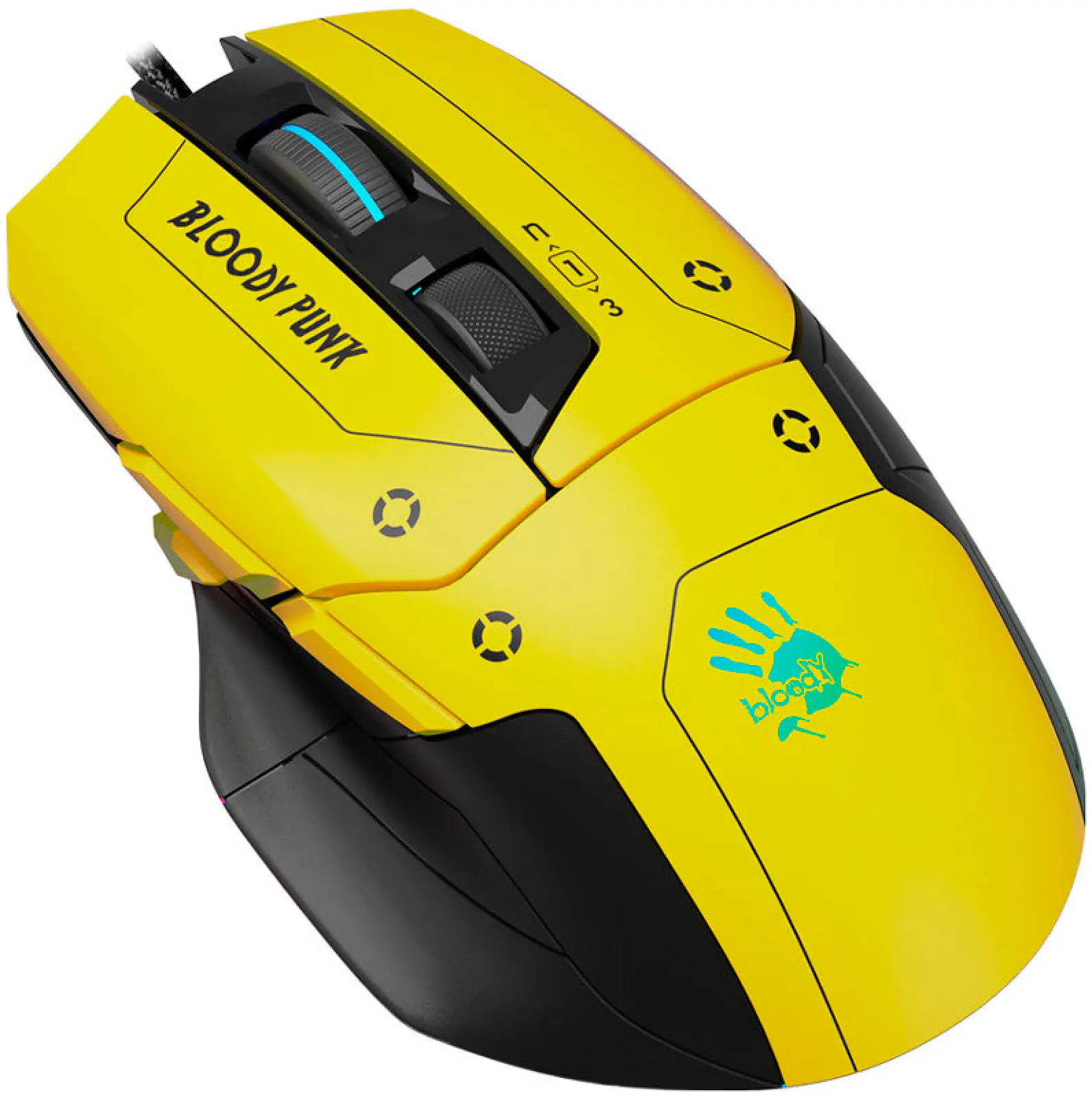 Мышь A4Tech Bloody W70 Max Punk желтый/черный