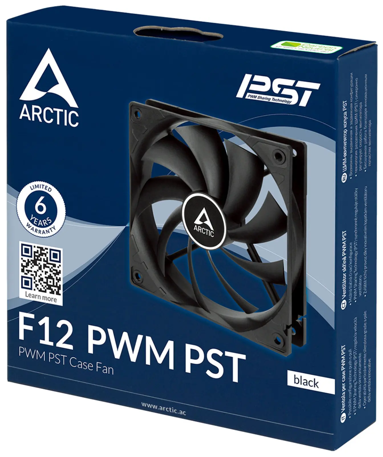 Вентилятор для корпуса Arctic F12 PWM PST Black (ACFAN00200A)