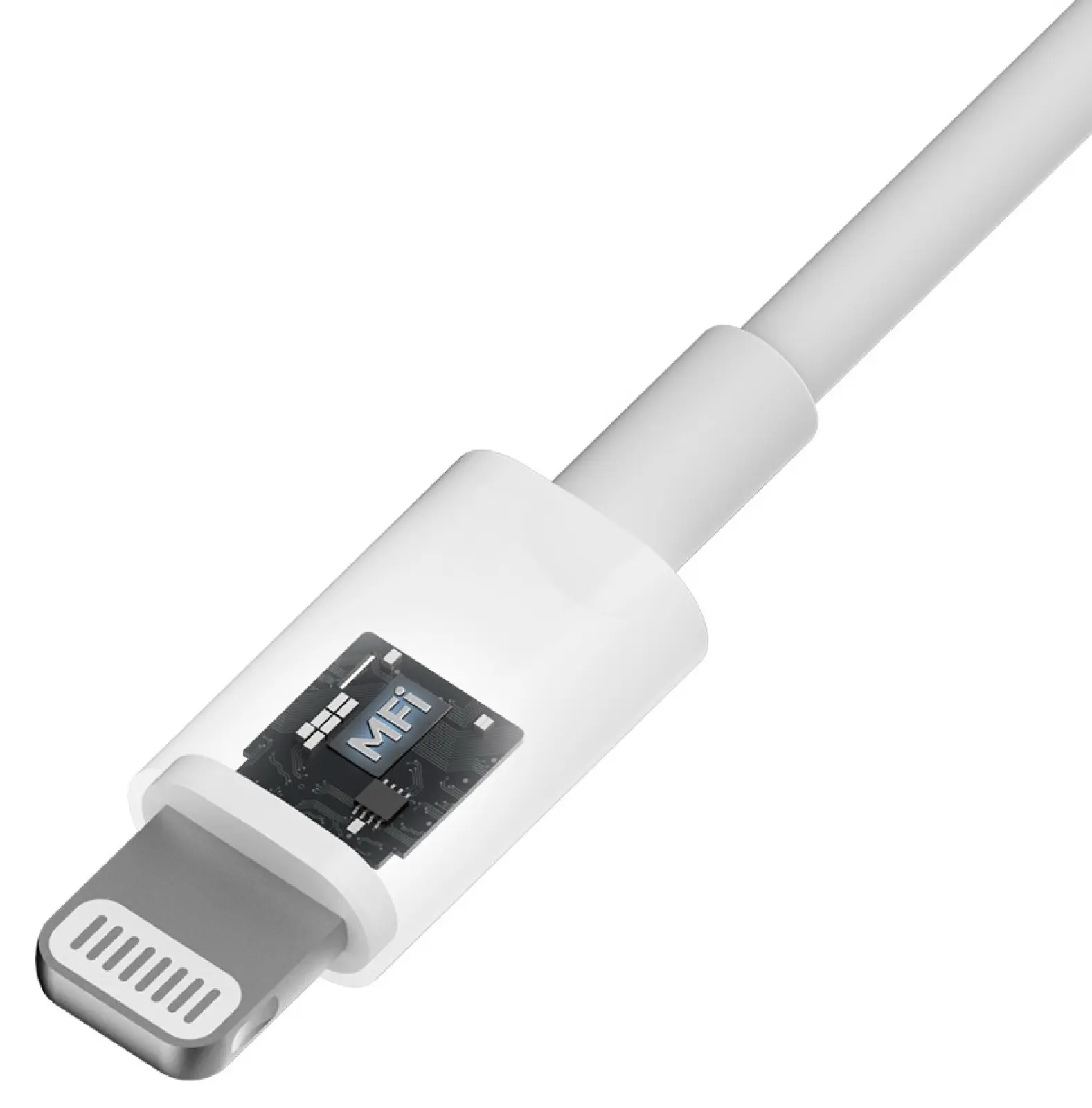 Кабель Cuktech Type-C/Lightning, 100 см, MFI, 24 A, 20 Вт, PD, оплетка TPE (KLC-5497) белый