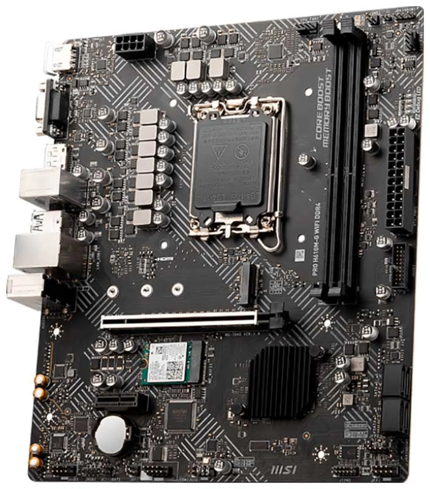 Материнская плата MSI PRO H610M-G WIFI DDR4 (LGA1700, mATX)