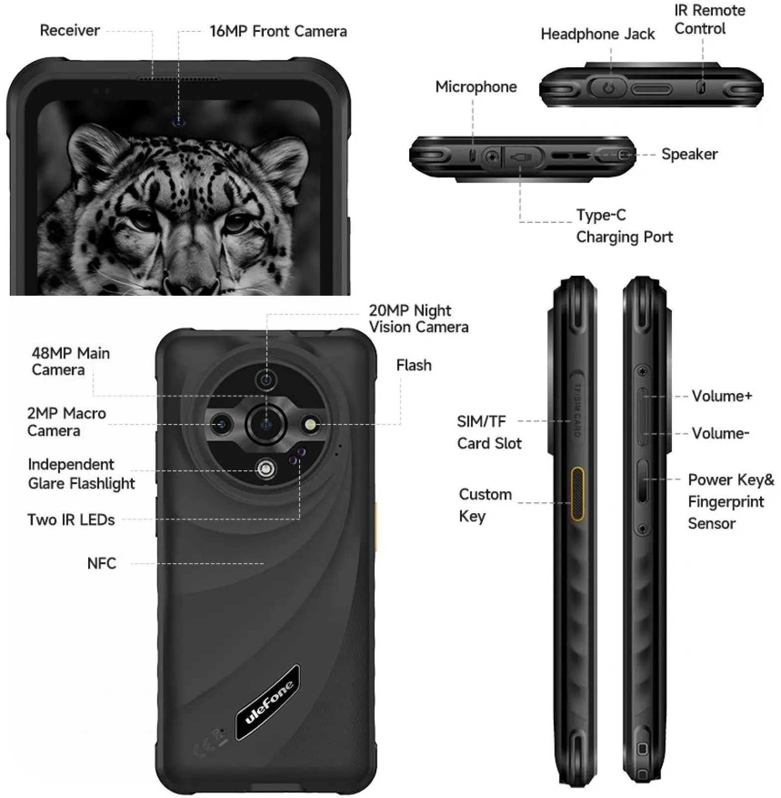 Смартфон Ulefone Armor X31 6+128 Classic Black