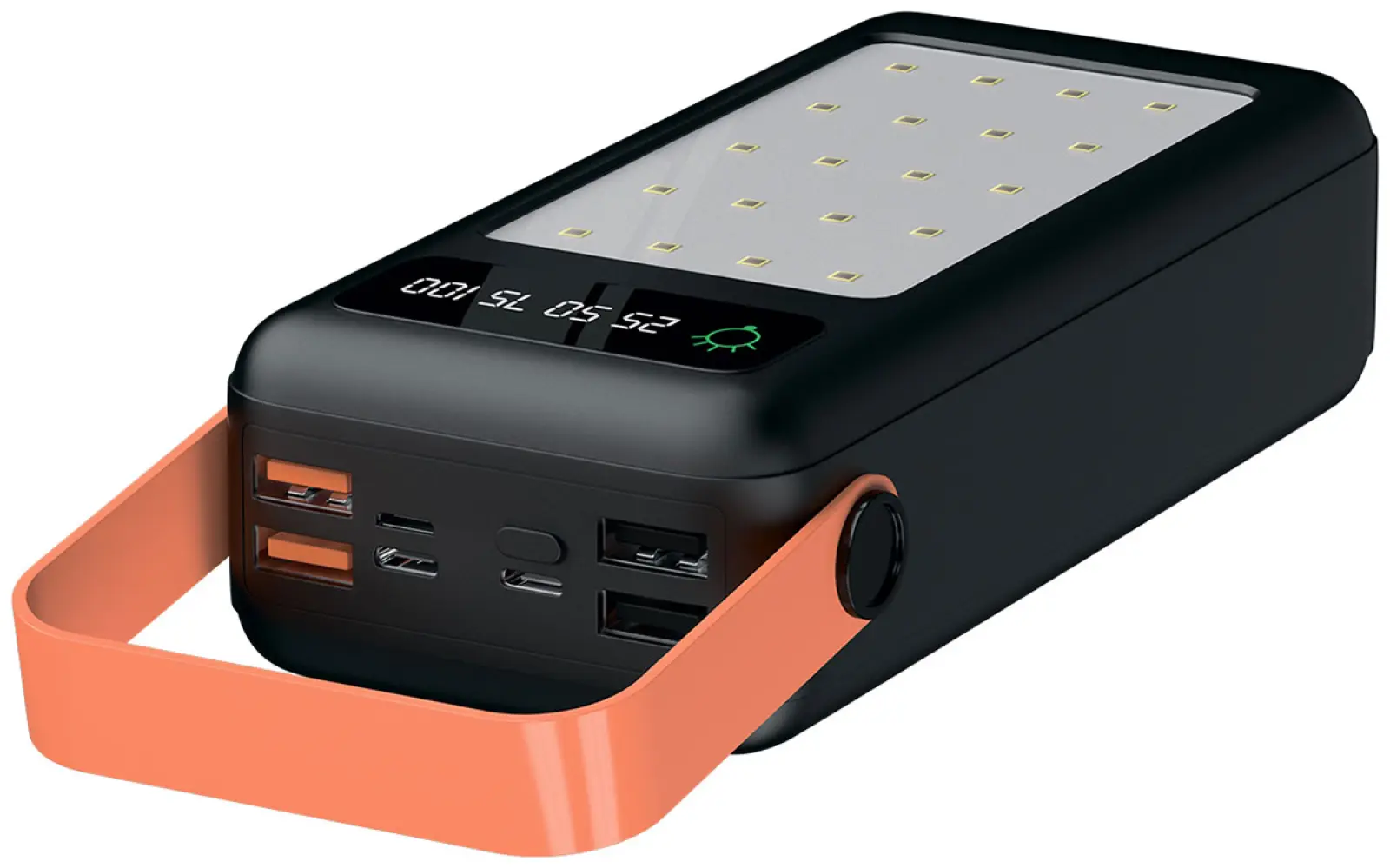 АКБ Red Line RP-67, 40000 mAh, с фонариком и встроенными кабелями, черный