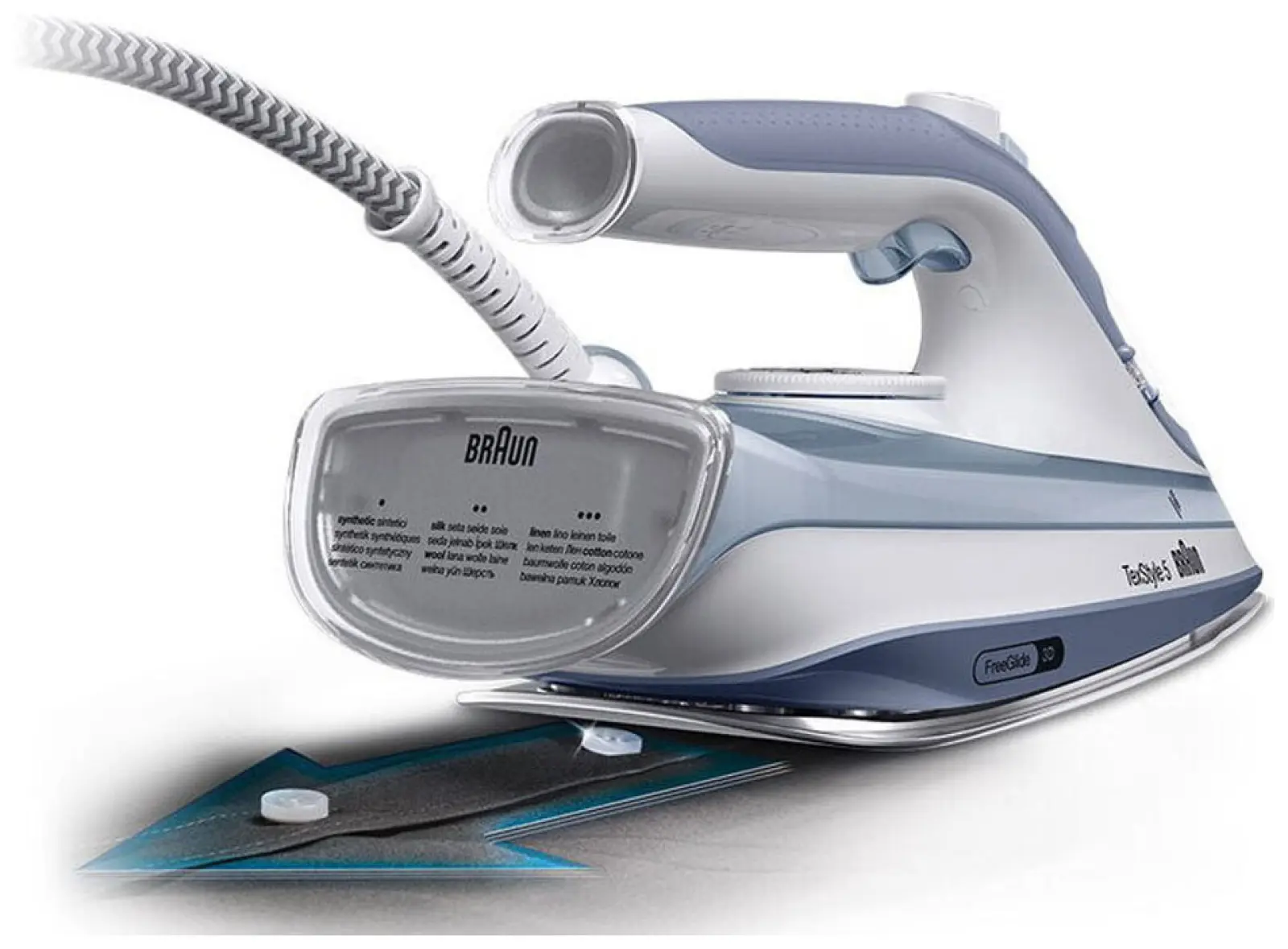 Утюг Braun 12750007-SI5078GY SI, мощность 2800 Вт, прорезиненная ручка
