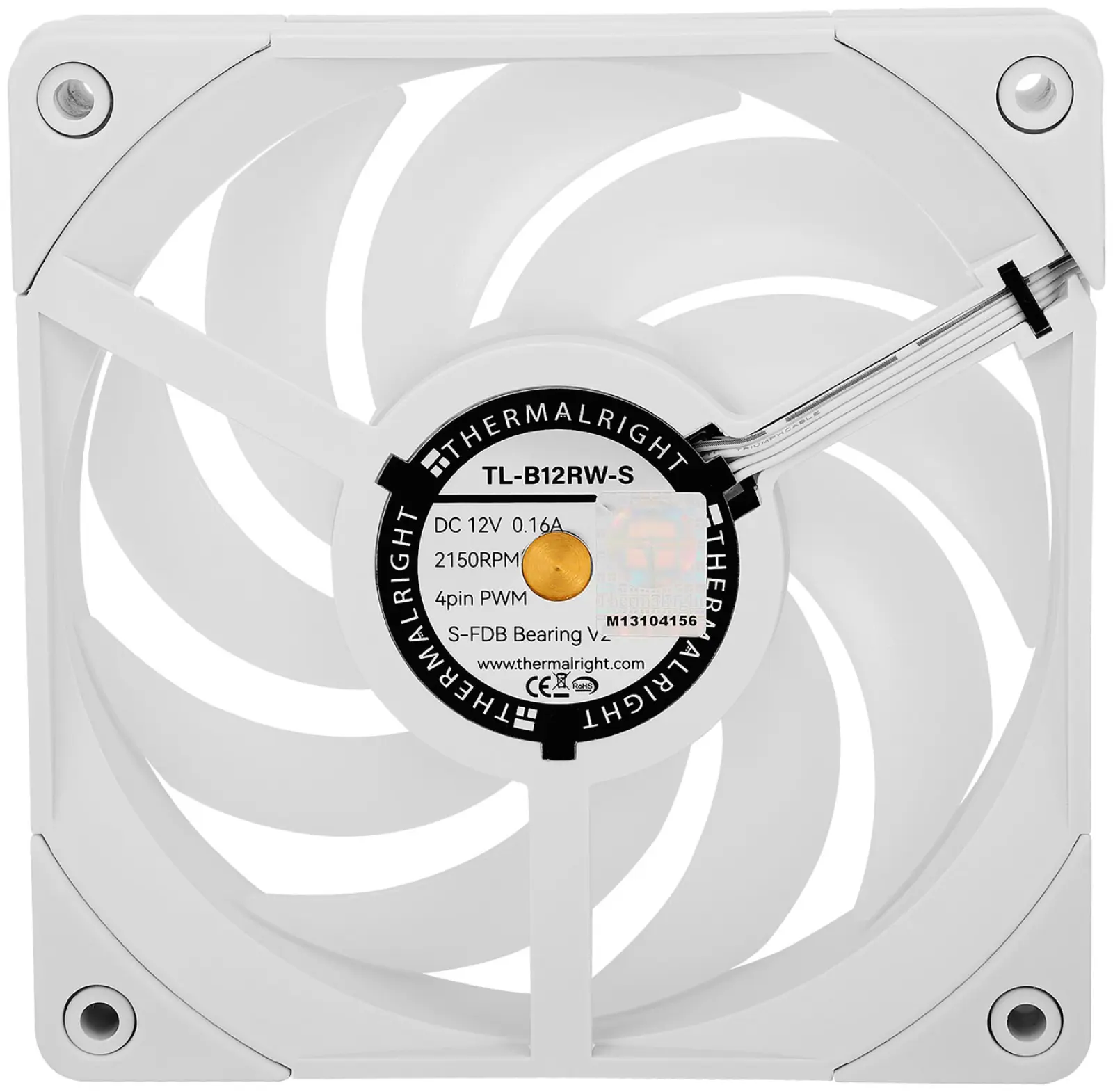 Вентилятор для корпуса Thermalright TL-B12RW-S, Reverse, ARGB, 120х120x25.6, белый