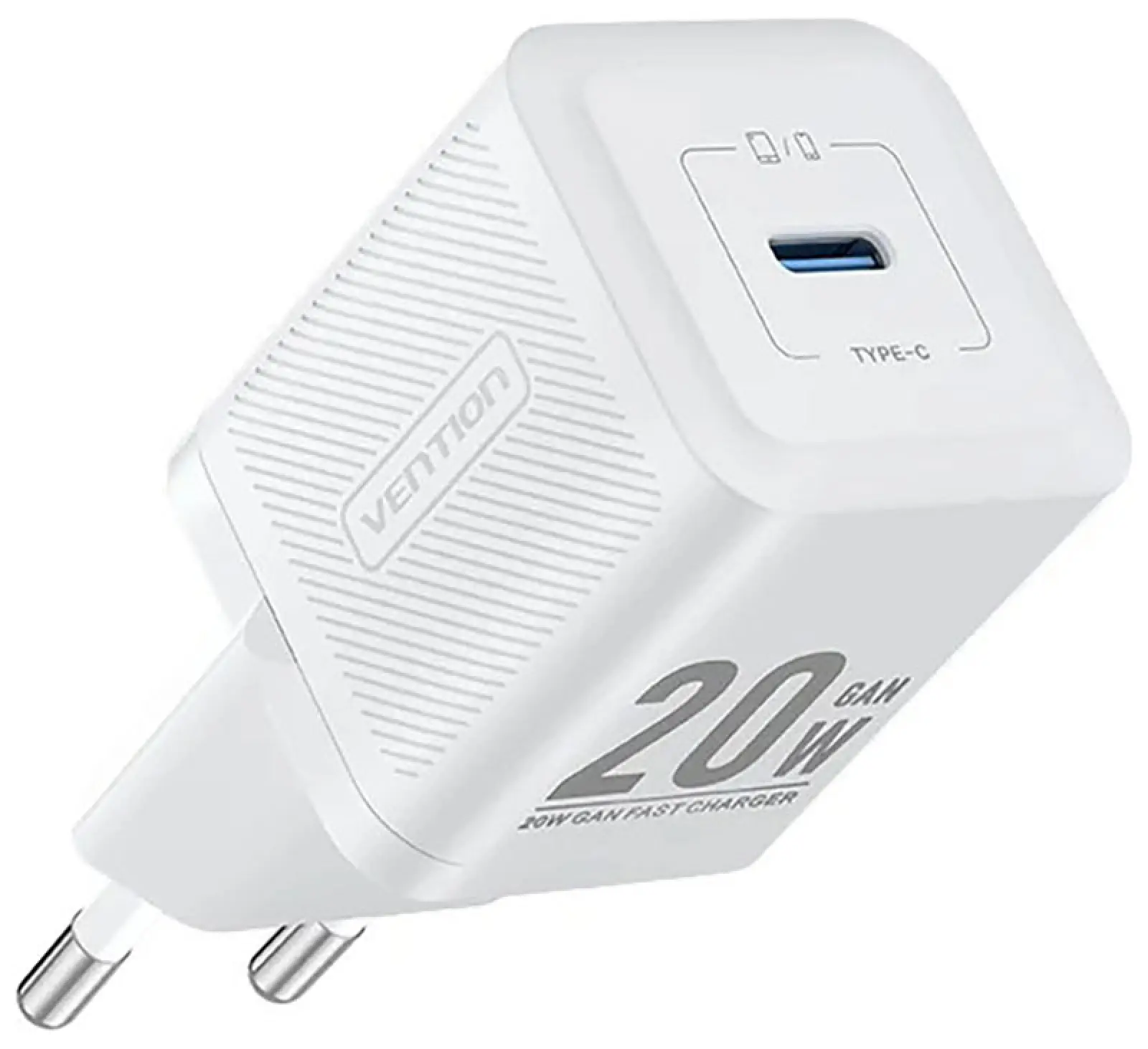 Сетевое зарядное устройство Vention на 1 порт USB С, GaN, 20W, белый (FEPW0-EU)