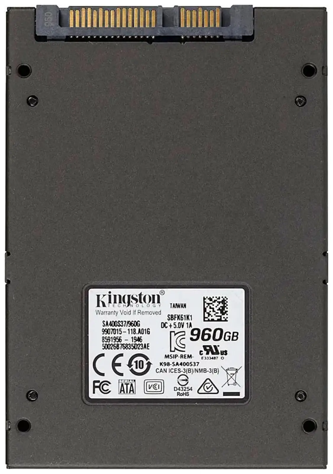 Накопитель SSD Kingston 2.5 A400 960 Гб SATA III TLC (SA400S37/960G)