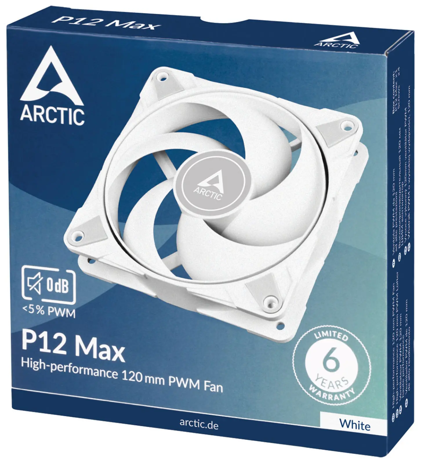 Вентилятор для корпуса Arctic P12 Max White (ACFAN00293A)