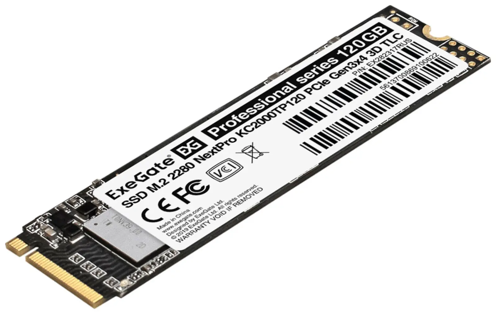 SSD накопитель ExeGate M.2 2280 120GB NextPro KC2000TP120 PCIe (EX282317RUS)