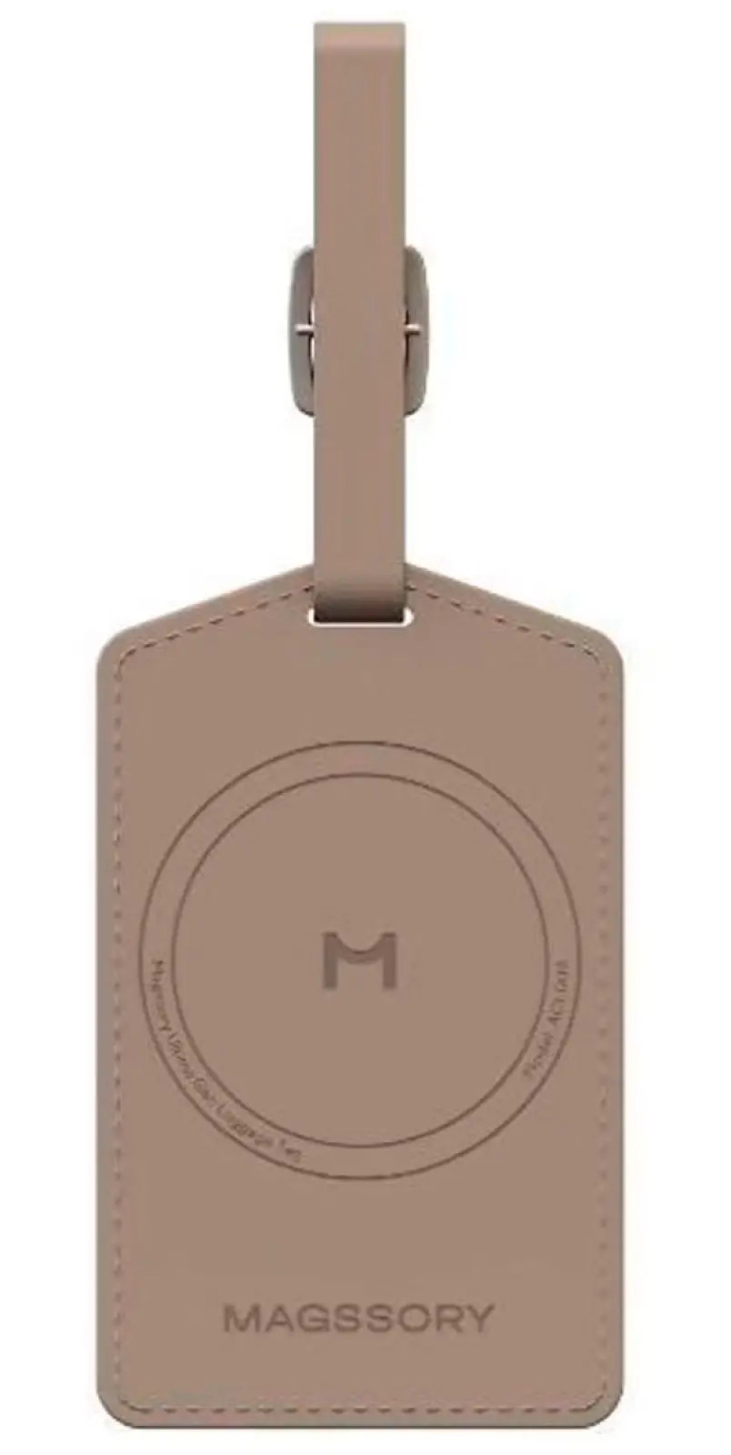 Багажная бирка с поддержкой Find My Magssory Ultima Geo Luggage Tag, латте