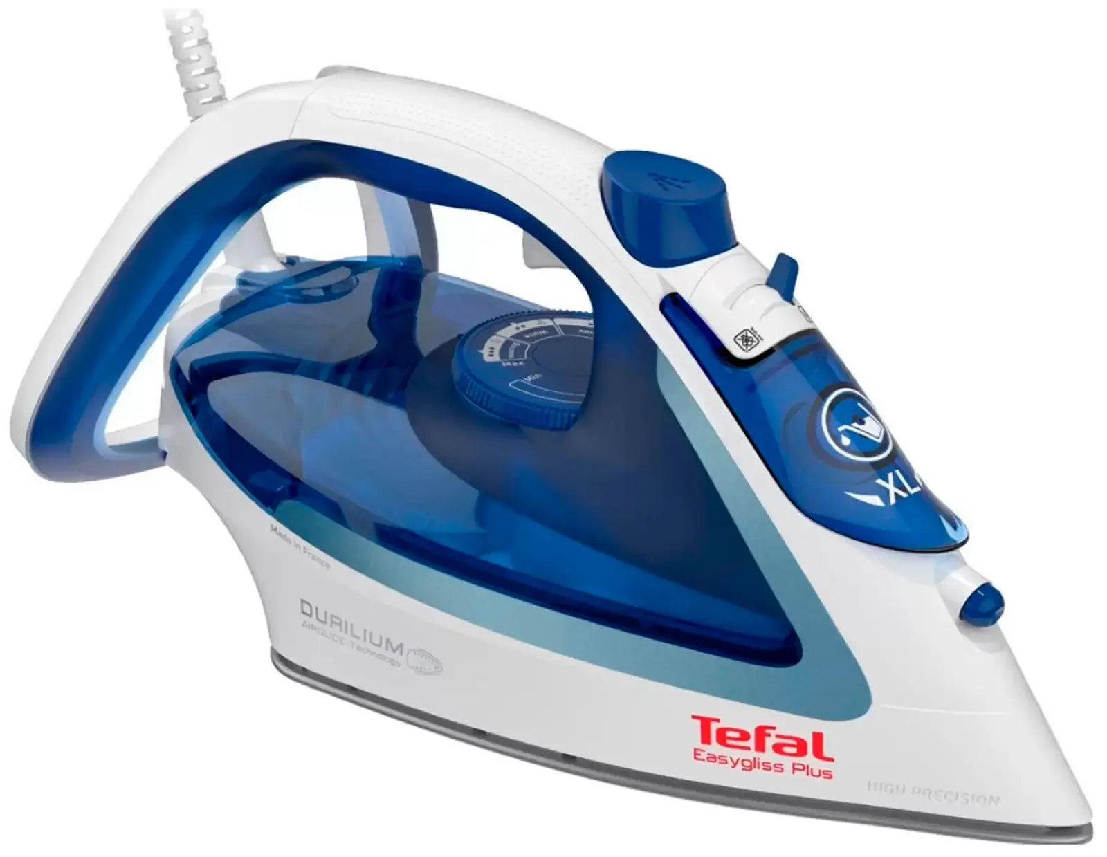 Утюг Tefal Easygliss Plus 2 FV5736E0, 2500 Вт, паровой удар 220 л/мин, синий/ белый