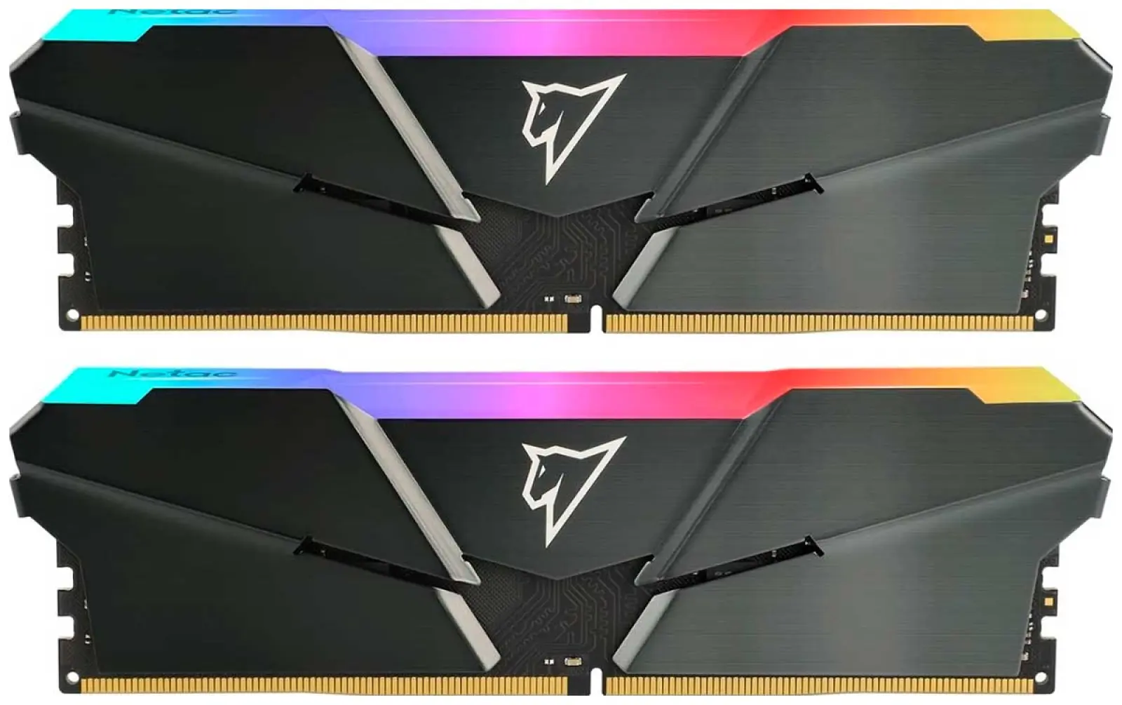 Оперативная память Netac DDR4 16Gb (2x8Gb) 2666MHz Shadow Grey RGB (NTSRD4P26DP-16E)