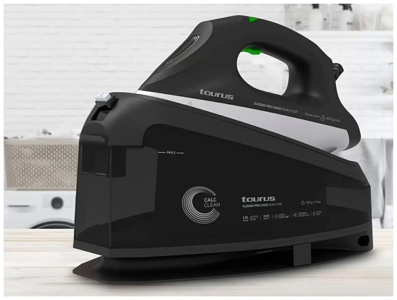Парогенератор Taurus Sliding Pro 3000 NS, паровой удар 300 г/мин черный