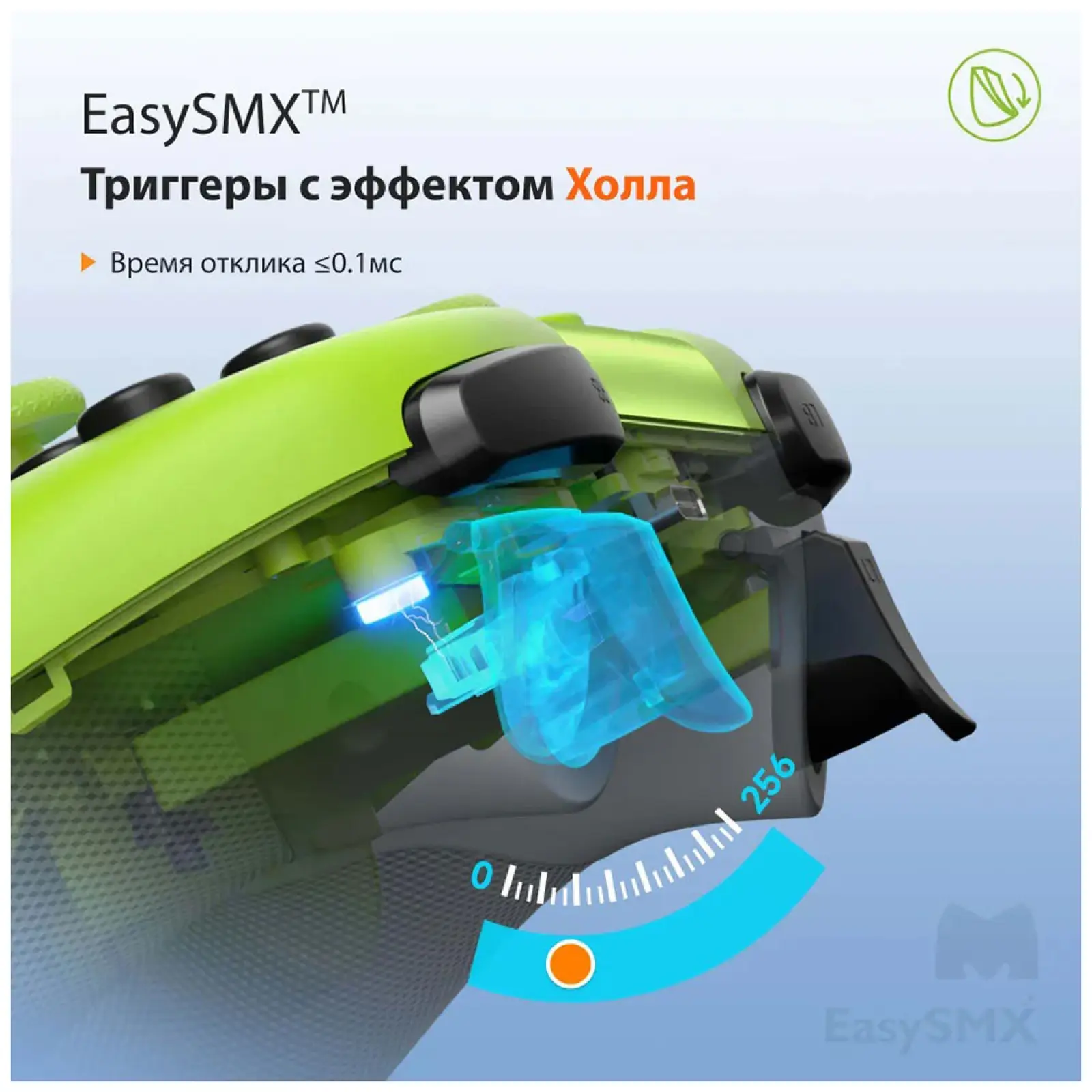 Беспроводной геймпад EasySMX X05, с RGB подсветкой, зеленый (VG-C508)