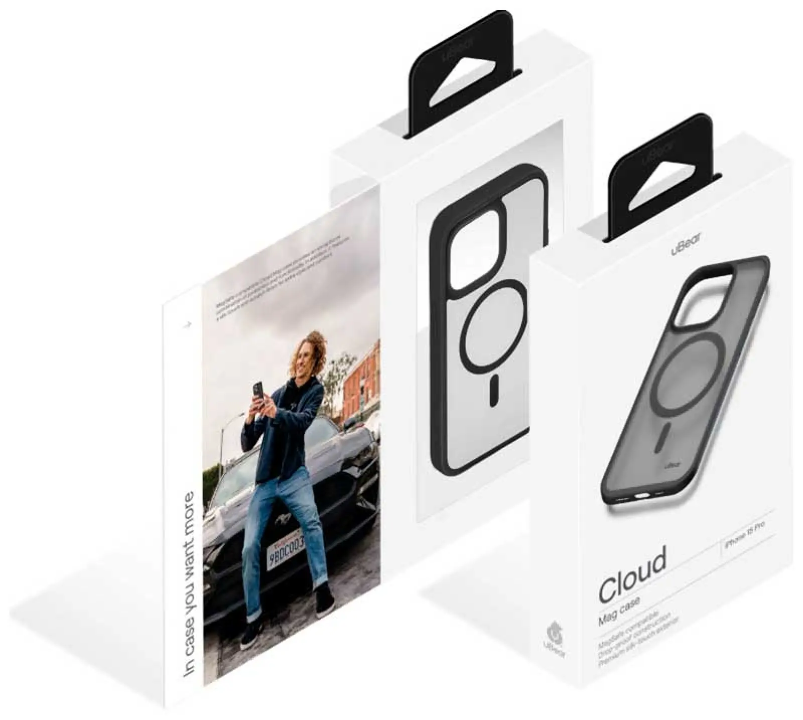 Чехол для мобильного телефона uBear Cloud Mag Case для iPhone 15 Pro, черный (CS287BL61PMT-I23M)