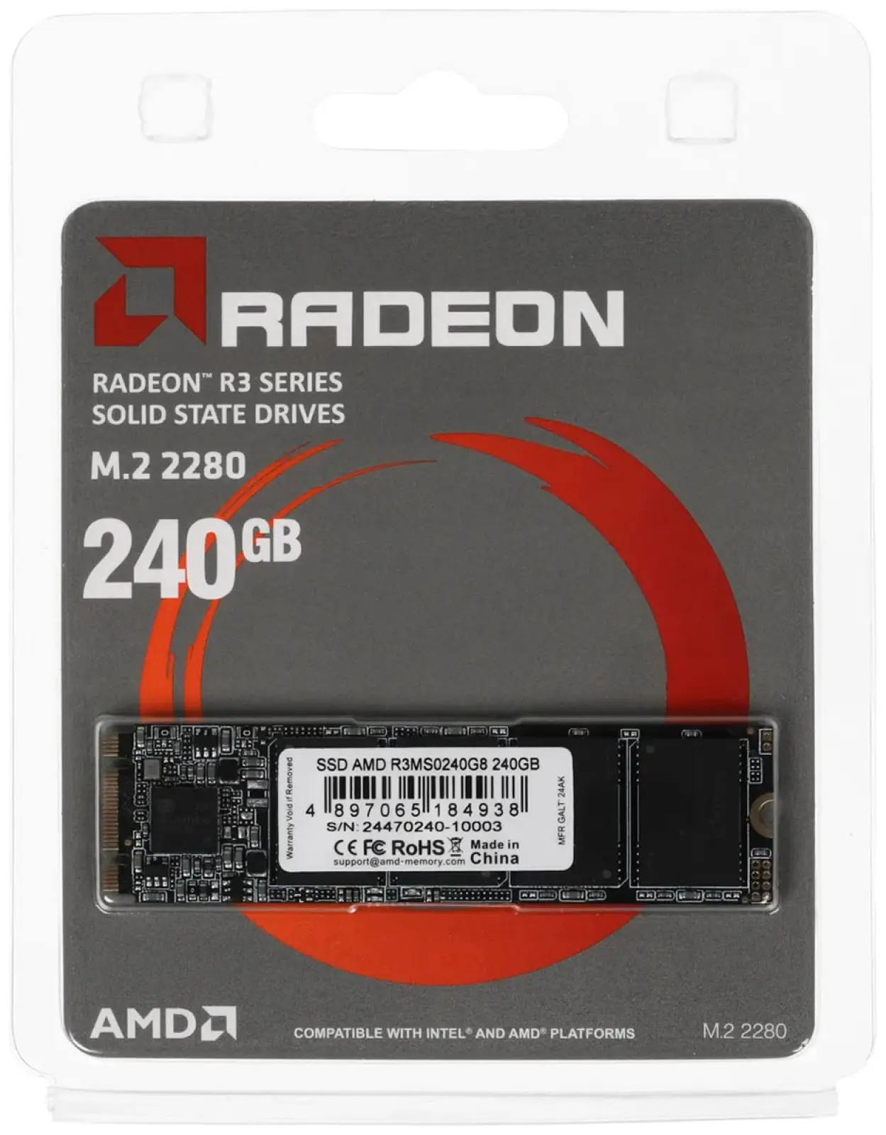 SSD накопитель AMD 240Гб R3 Series mSATA (R3MS0240G8)