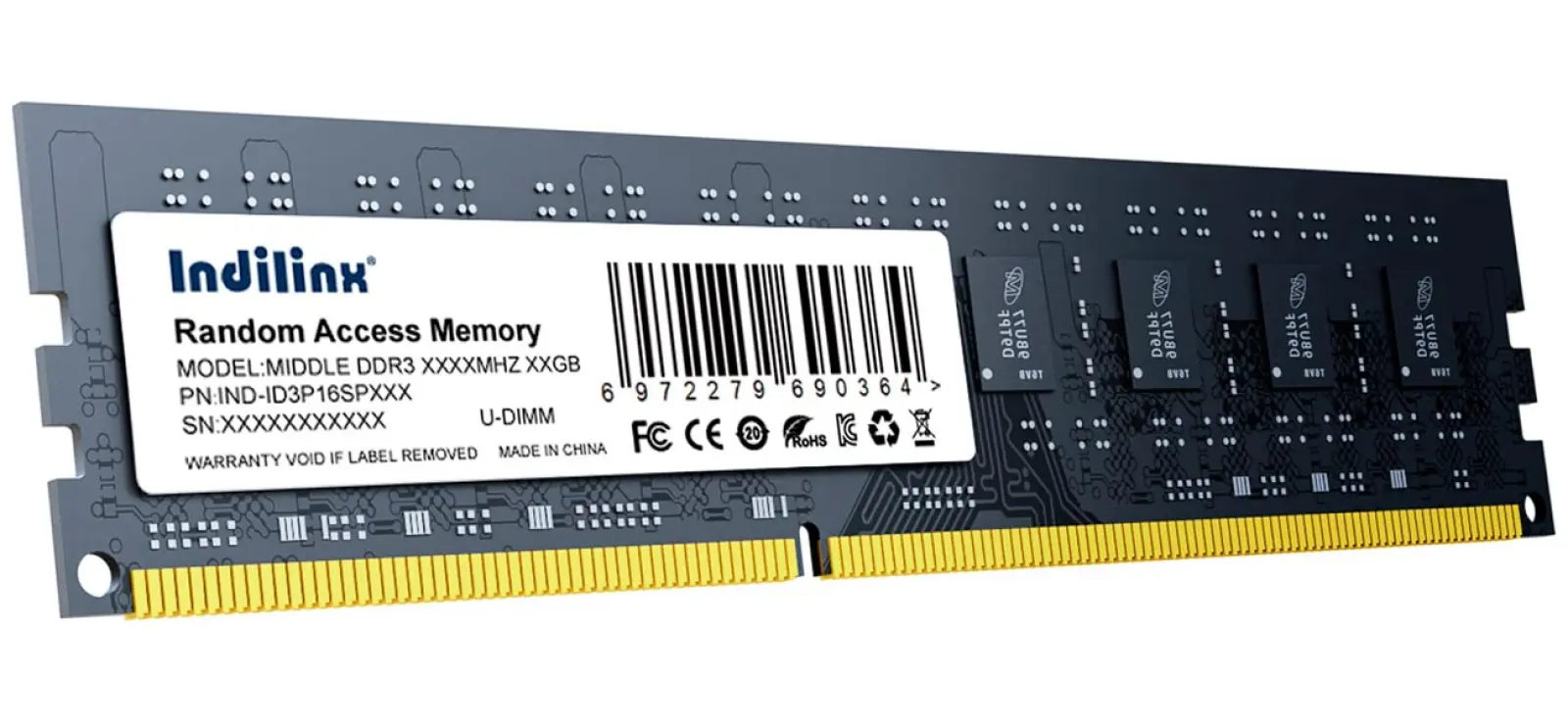 Оперативная память Indilinx DDR3 8GB 1600MHz (IND-ID3P16SP08X)