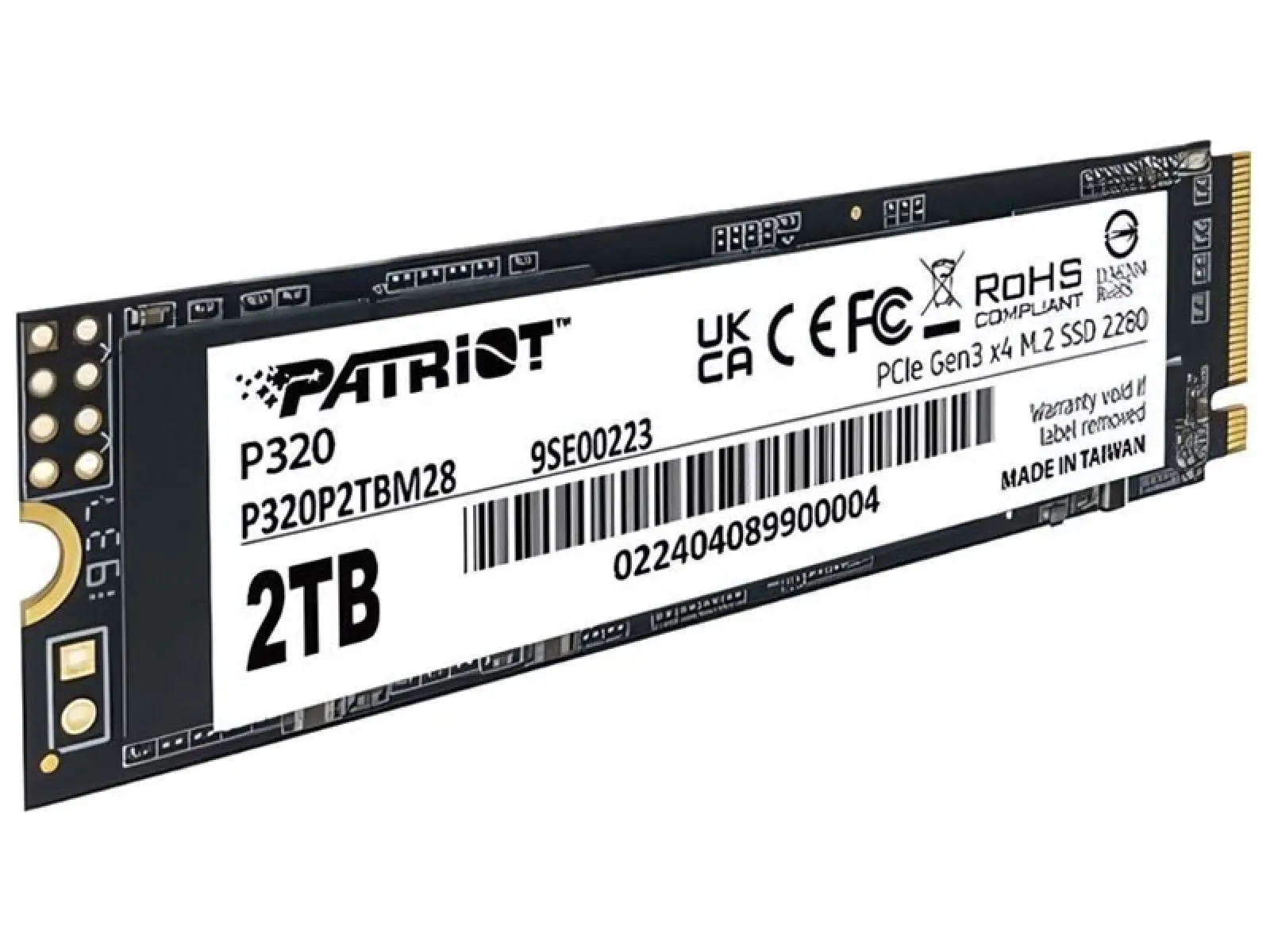 SSD накопитель Patriot Memory M.2 2048GB P320 (P320P2TBM28)