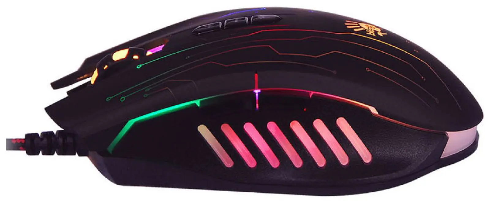 Мышь игровая проводная A4Tech Bloody Q82 черный/рисунок