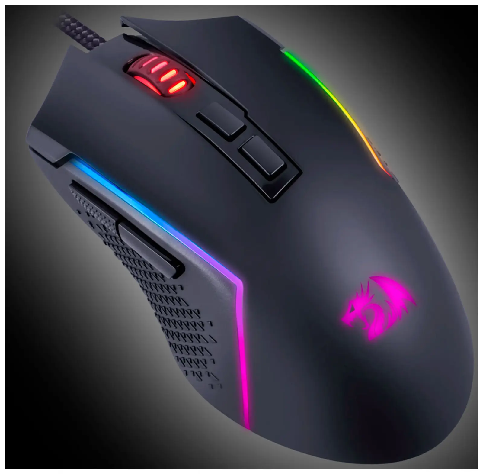Проводная игровая мышь Redragon Trident Lite, черный, RGB7, кнопок, 8000dpi