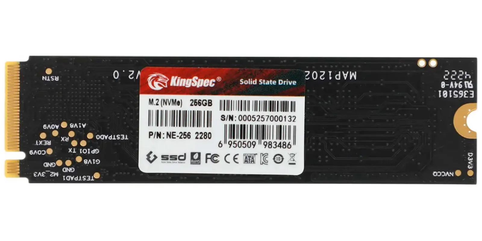 SSD накопитель Kingspec M.2 NE 256 Гб PCIe (NE-256)