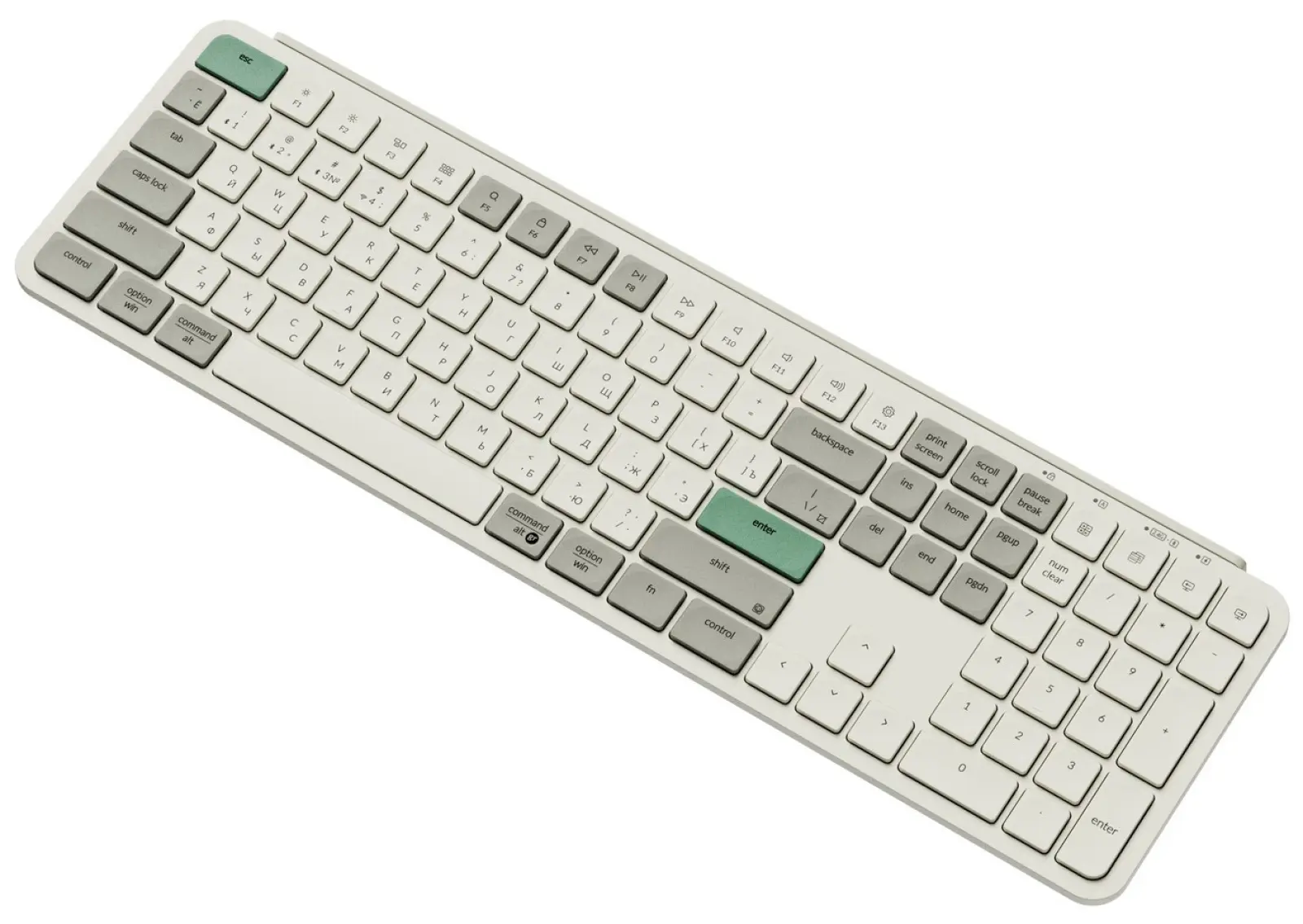 Беспроводная ультратонкая клавиатура Keychron B6 Pro, 109 клавиш, ножничные переключатели, цвет Retro Green