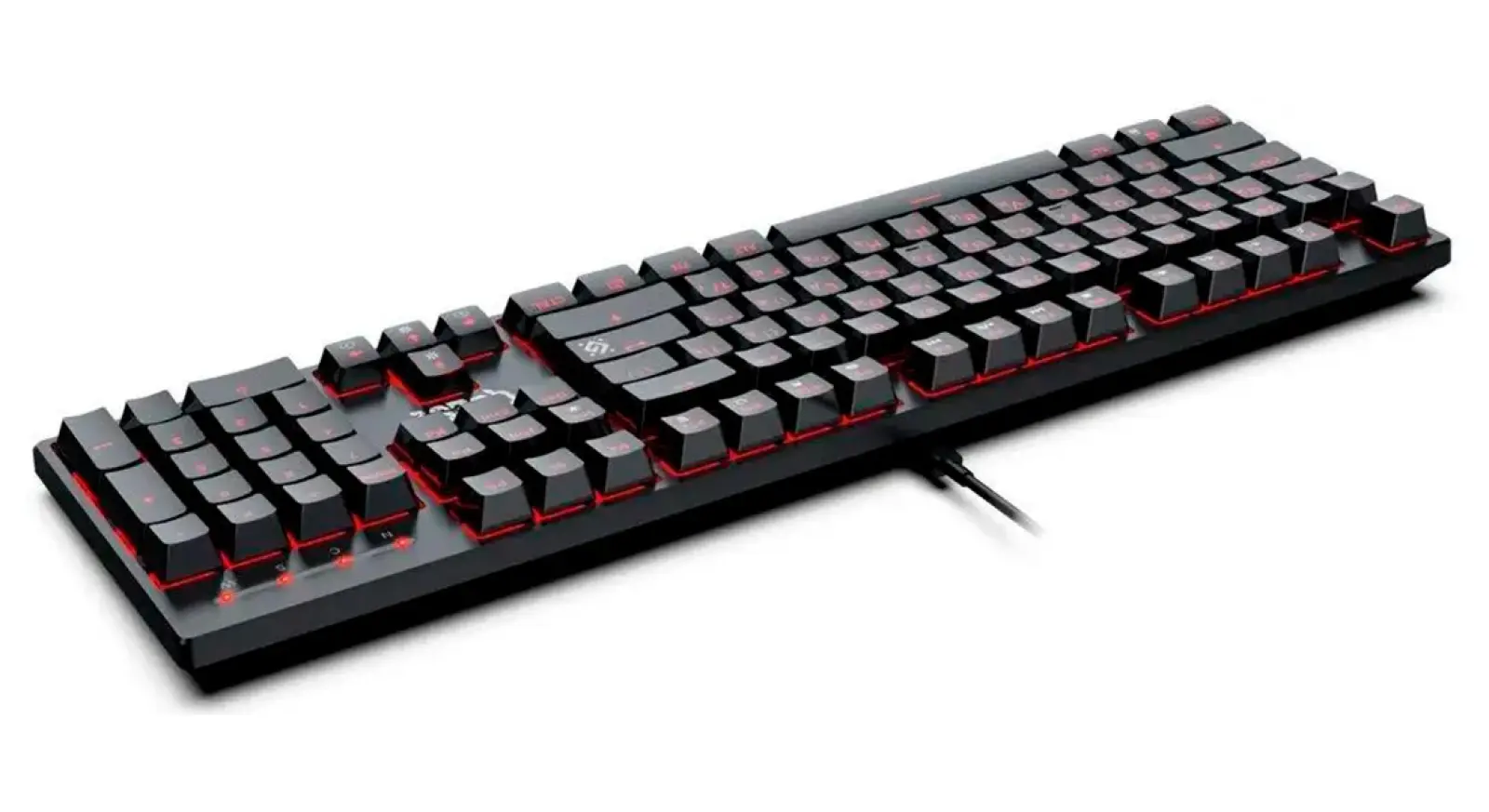Механическая клавиатура Defender Quest GK-596 RU, черный, 104 кнопки, SNK, красные (45596)