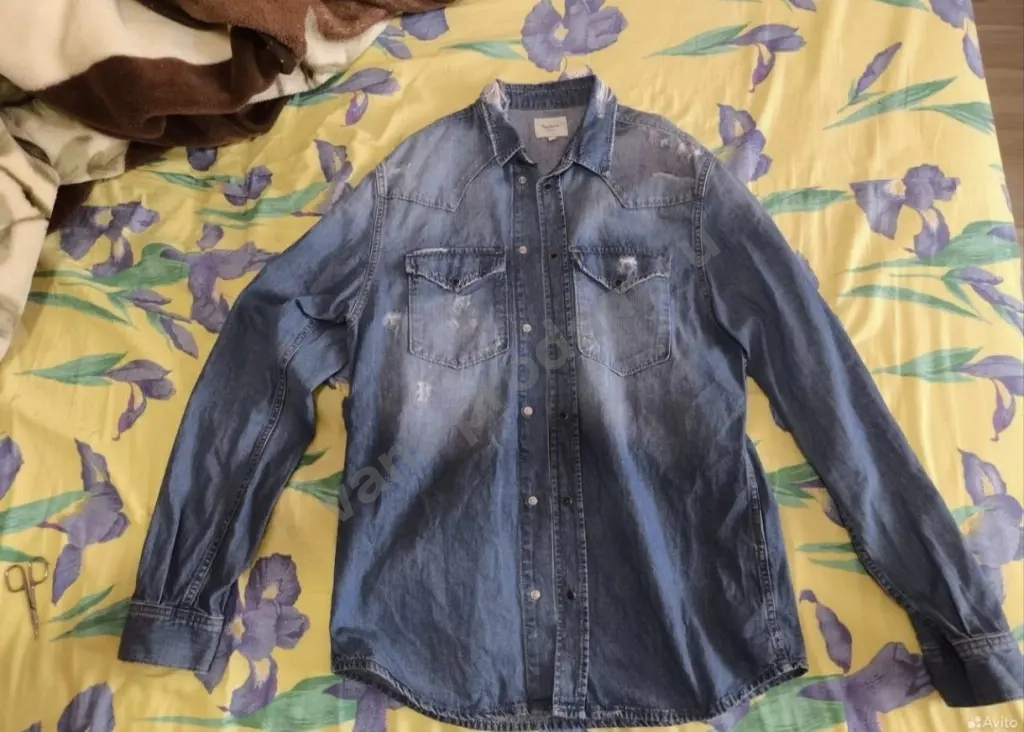 джинсовая рубашка Pepe jeans
