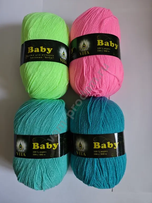 Пряжа Vita Baby салатовый 2878