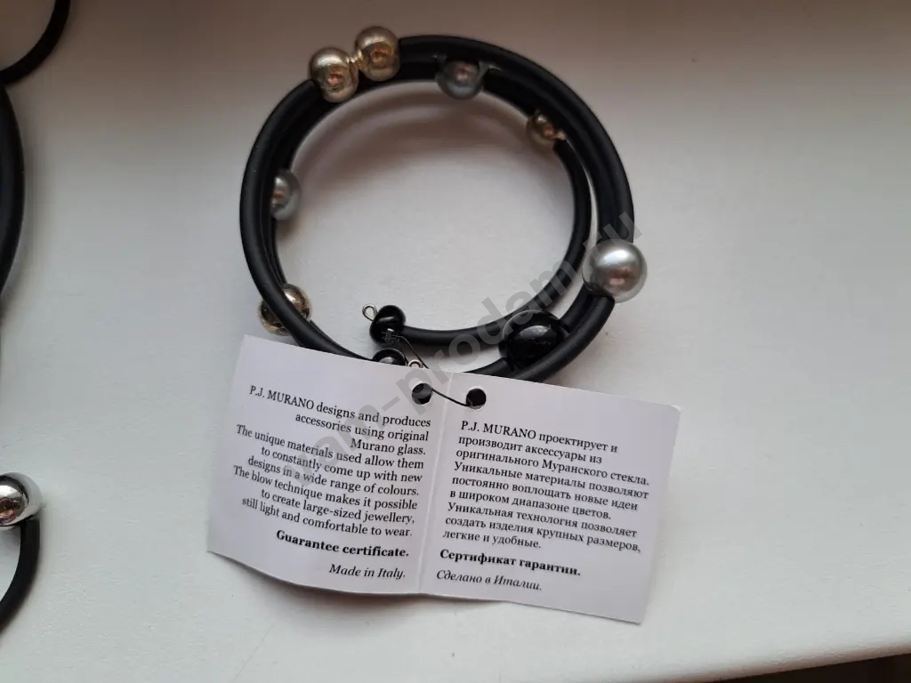 Комплект P.J. murano Black Orbita:колье + браслет украшения