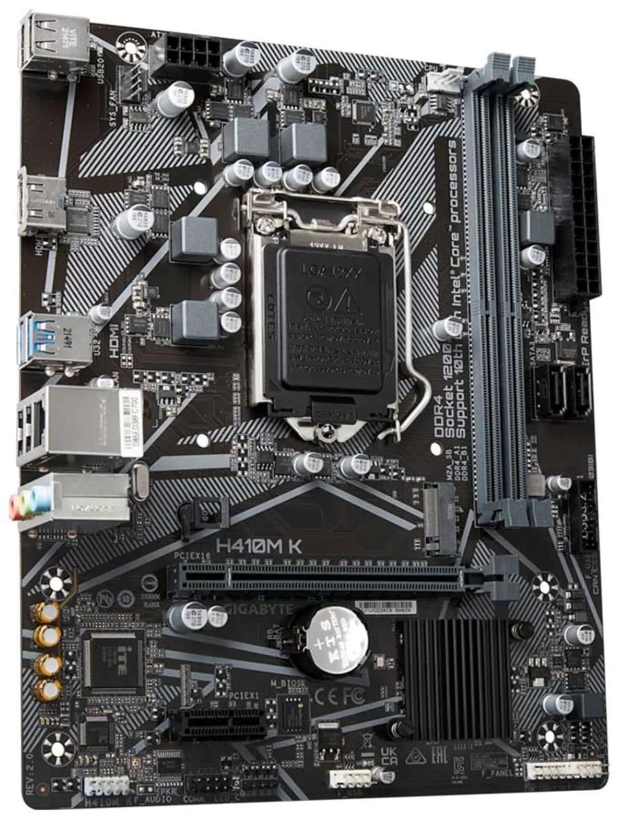 Материнская плата Gigabyte H410M K 2.0 (LGA1200, mATX)