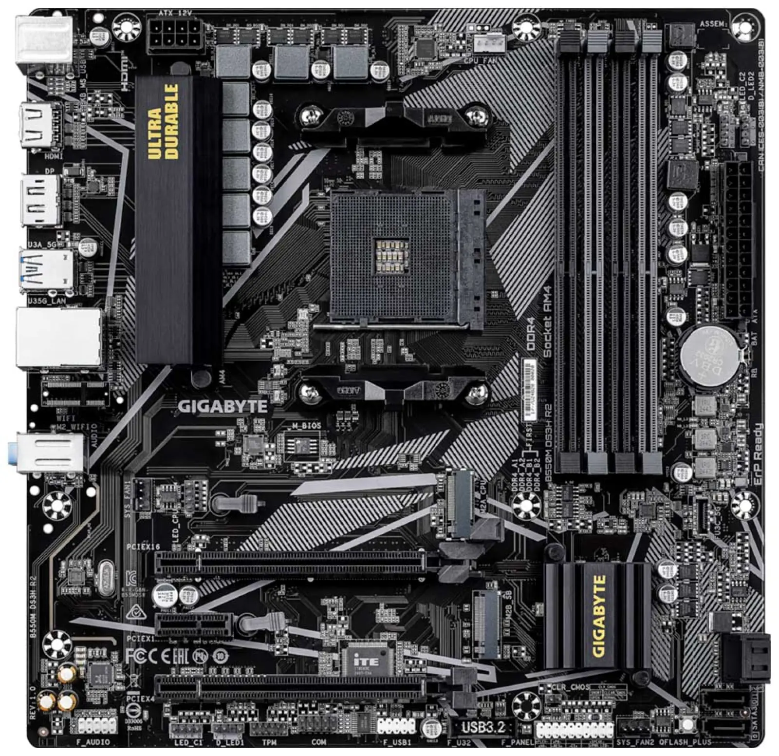 Материнская плата Gigabyte B550M DS3H R2 (AM4, mATX)