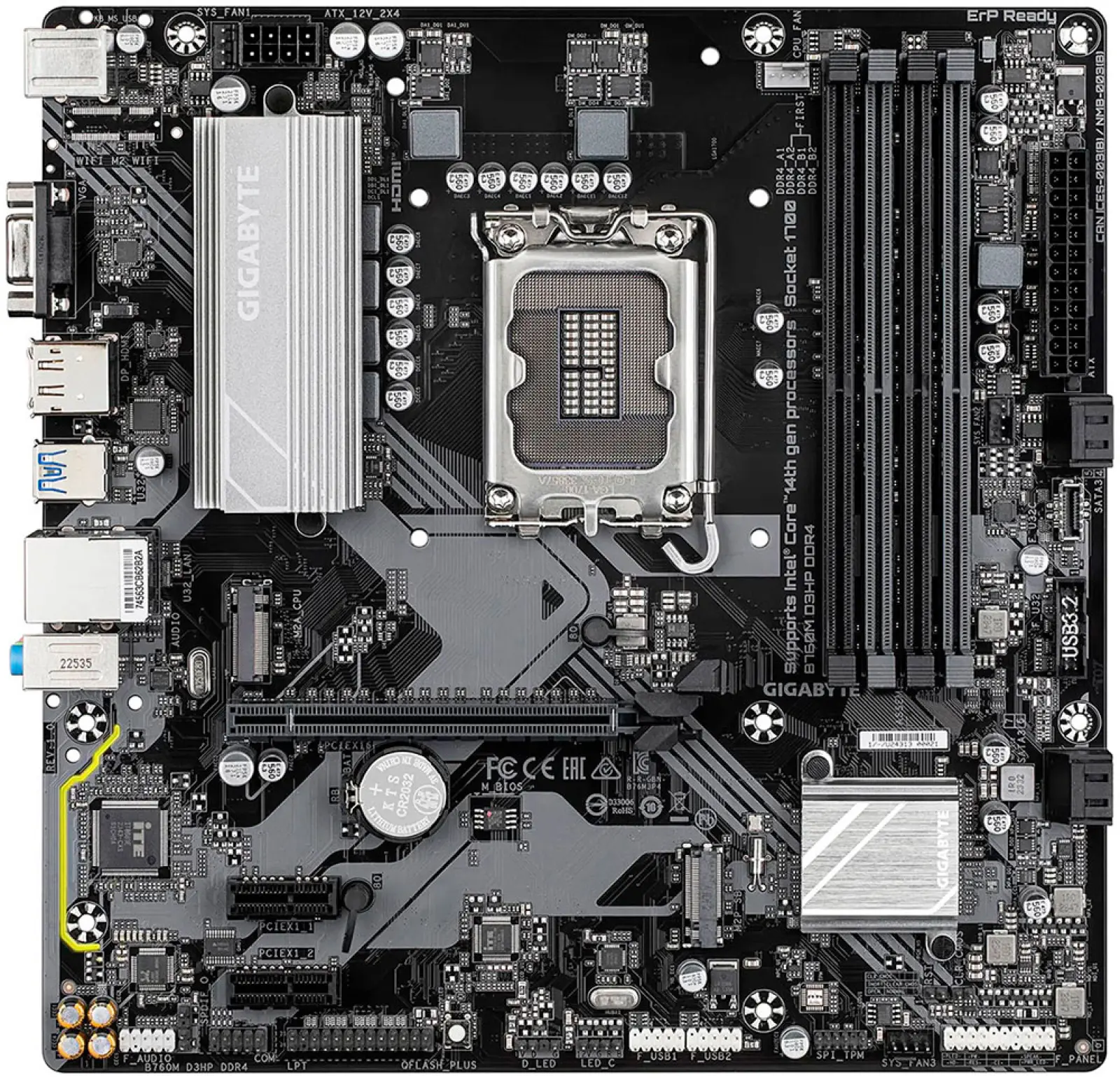 Материнская плата Gigabyte B760M D3HP (LGA1700, mATX)