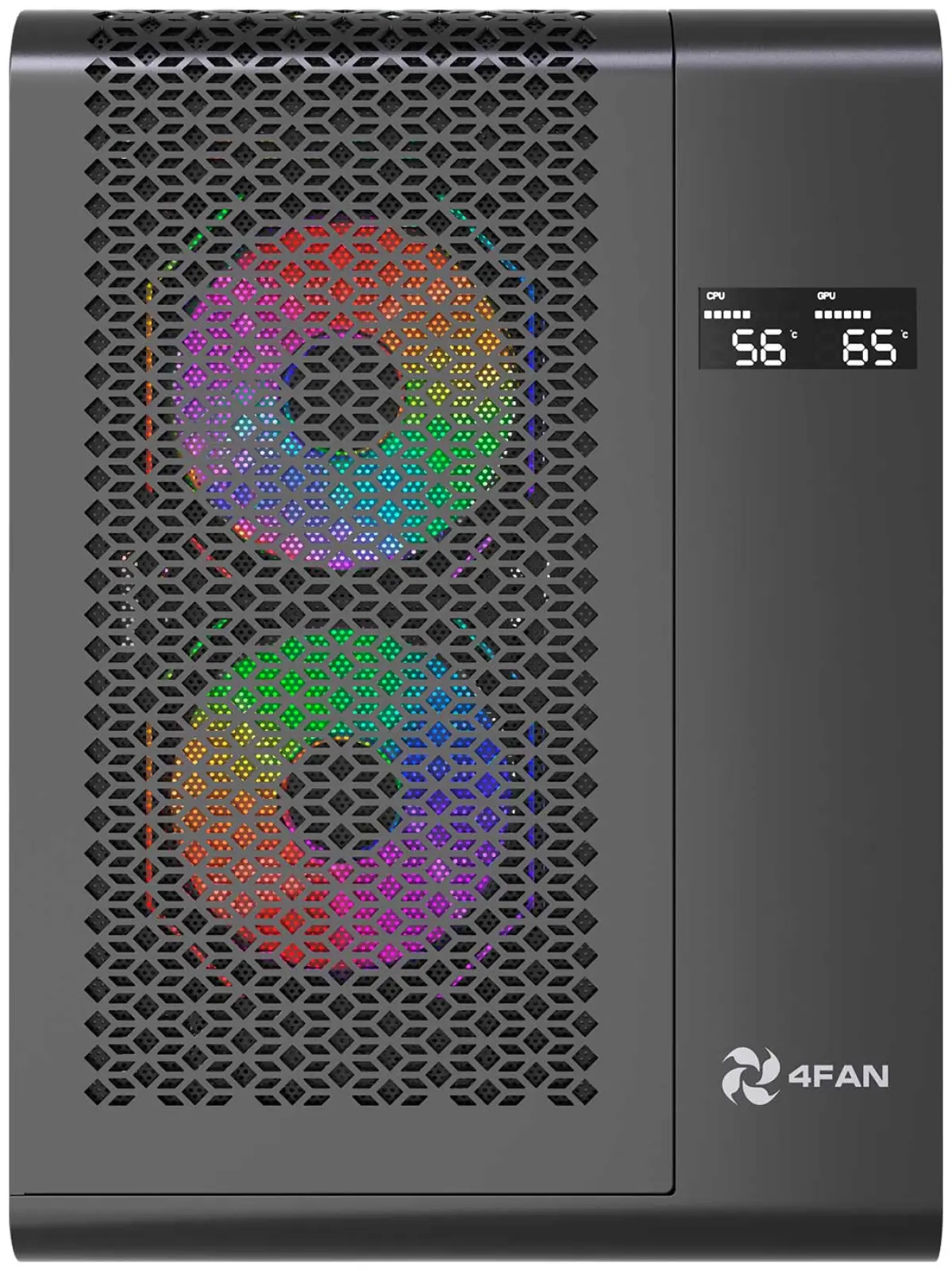 Компьютерный корпус 4FAN XZ Megabit Black wFans