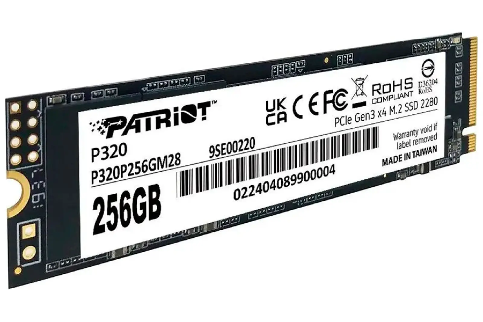 SSD накопитель Patriot Memory M.2 256GB P320 (P320P256GM28)