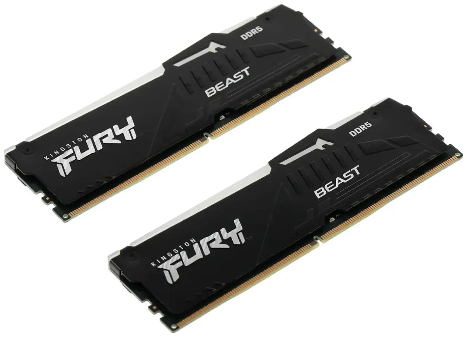 Оперативная память Kingston DDR5 16Gb (2x8Gb) 6000MHz Fury Beast Black RGB (KF560C30BBAK2-16)