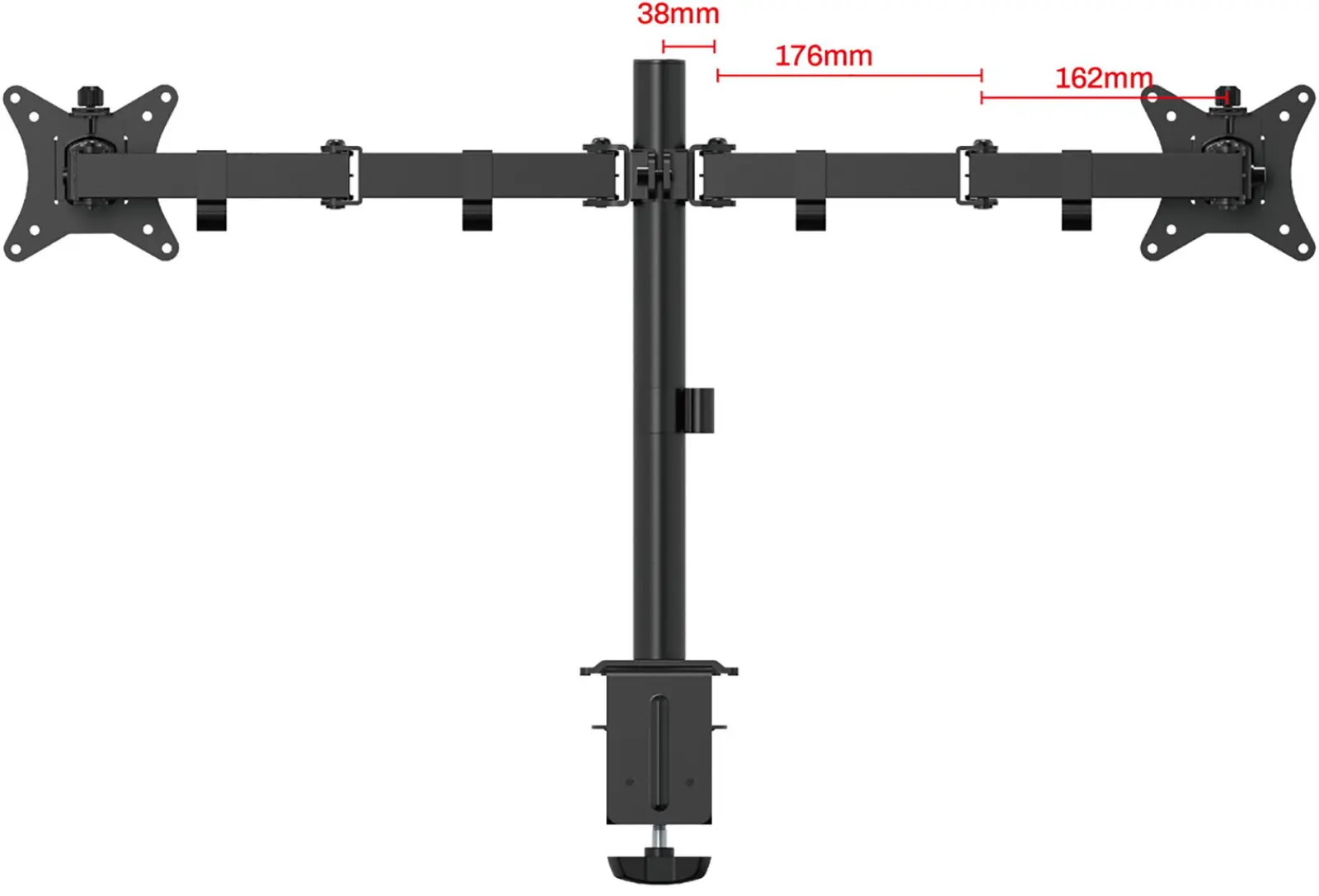Кронштейн настольный UniTeki FMT72 black для двух мониторов