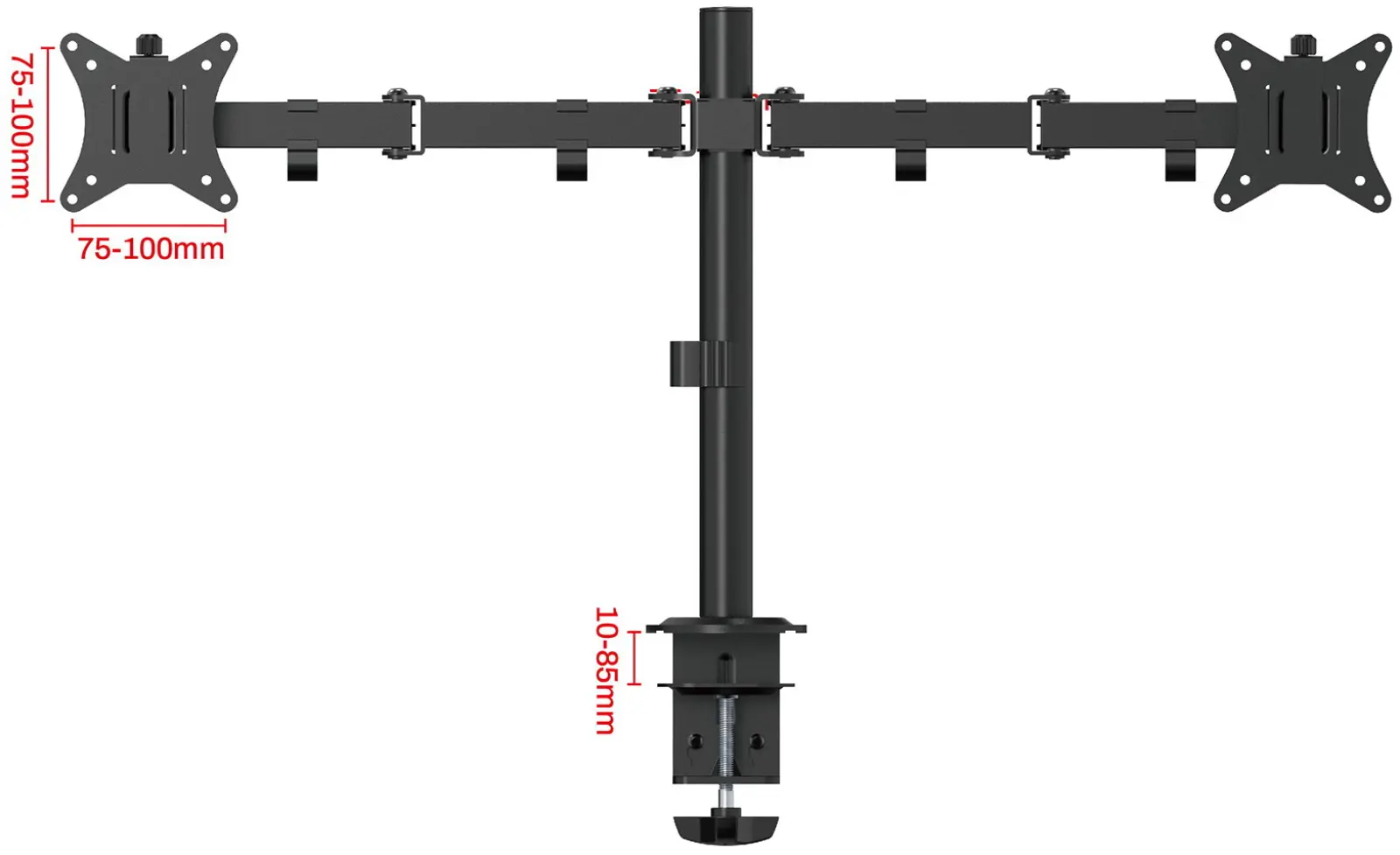 Кронштейн настольный UniTeki FMT72 black для двух мониторов