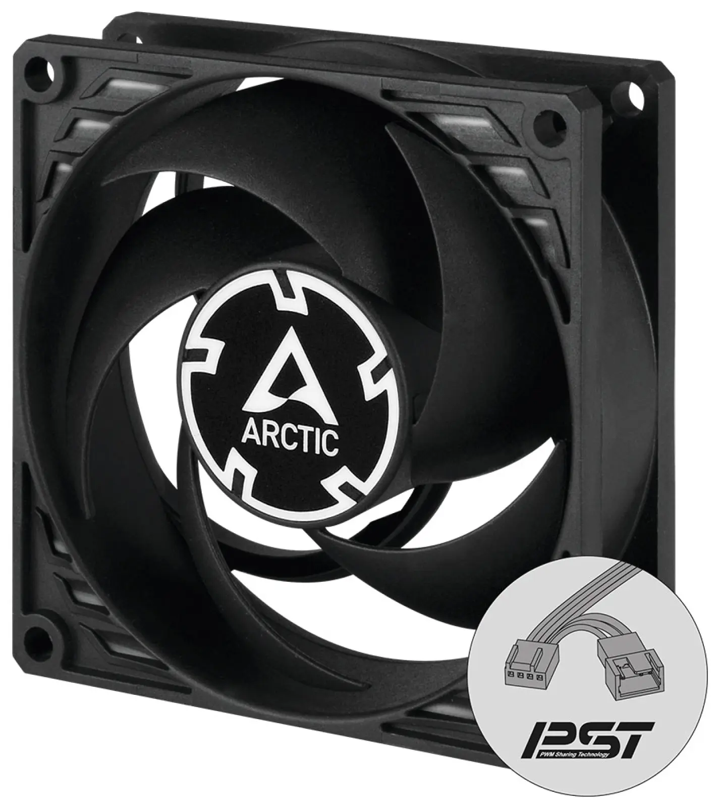 Вентилятор для корпуса Arctic P8 PWM PST Black/Black (ACFAN00150A)