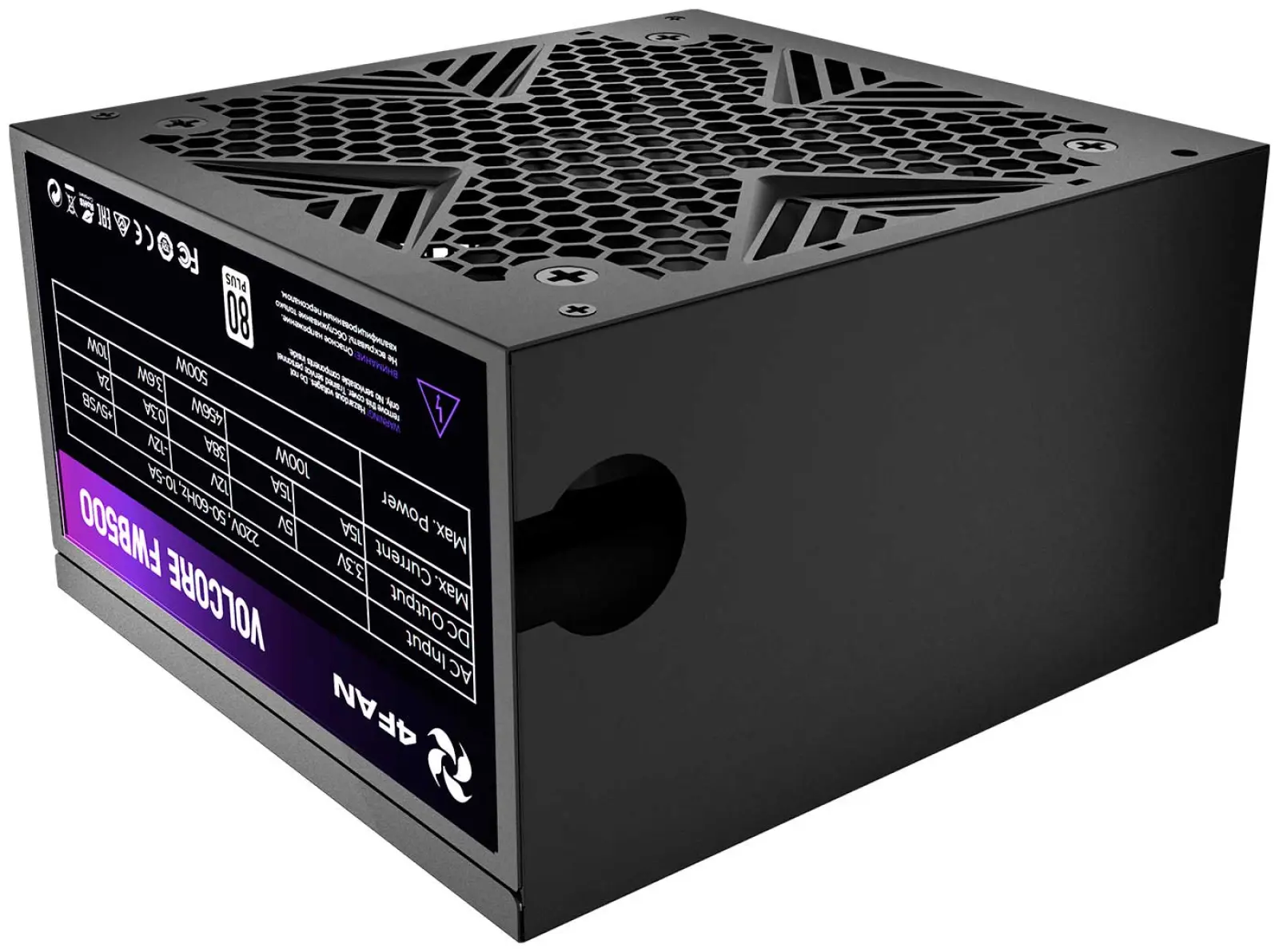 Блок питания 4FAN Volcore FWB500 80+ 500W Black