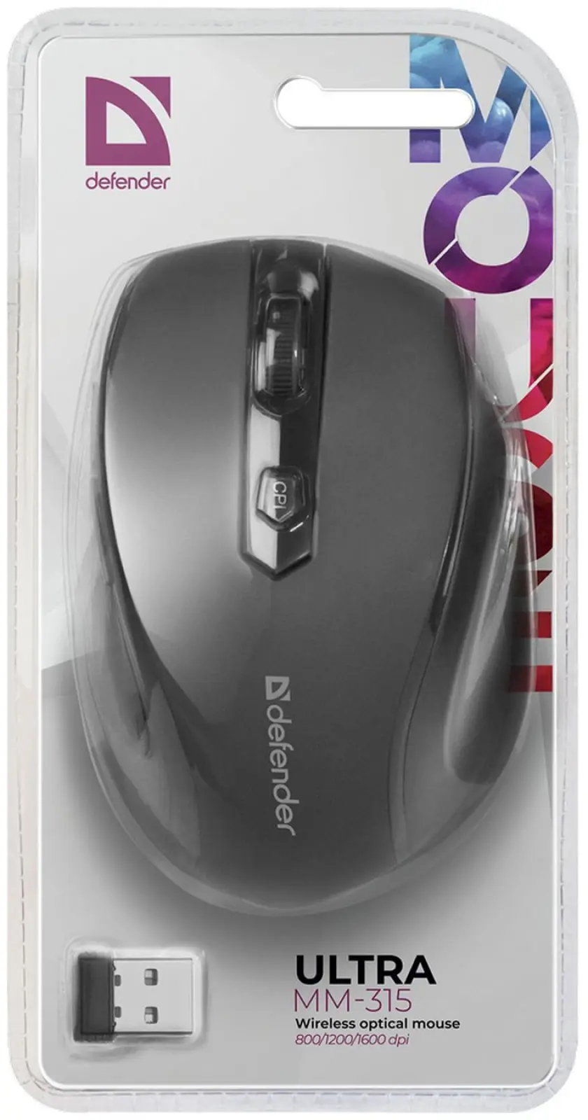 Мышь Defender Ultra MM-315 черный 52315