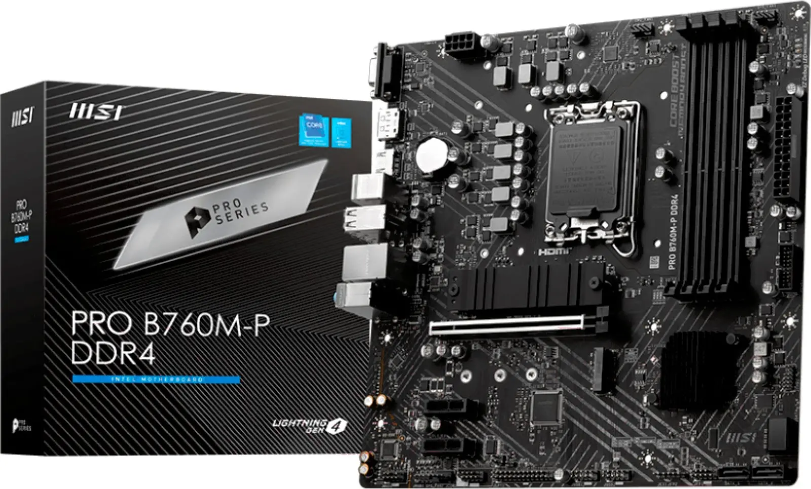 Материнская плата MSI PRO B760M-P DDR4 (LGA1700, mATX)