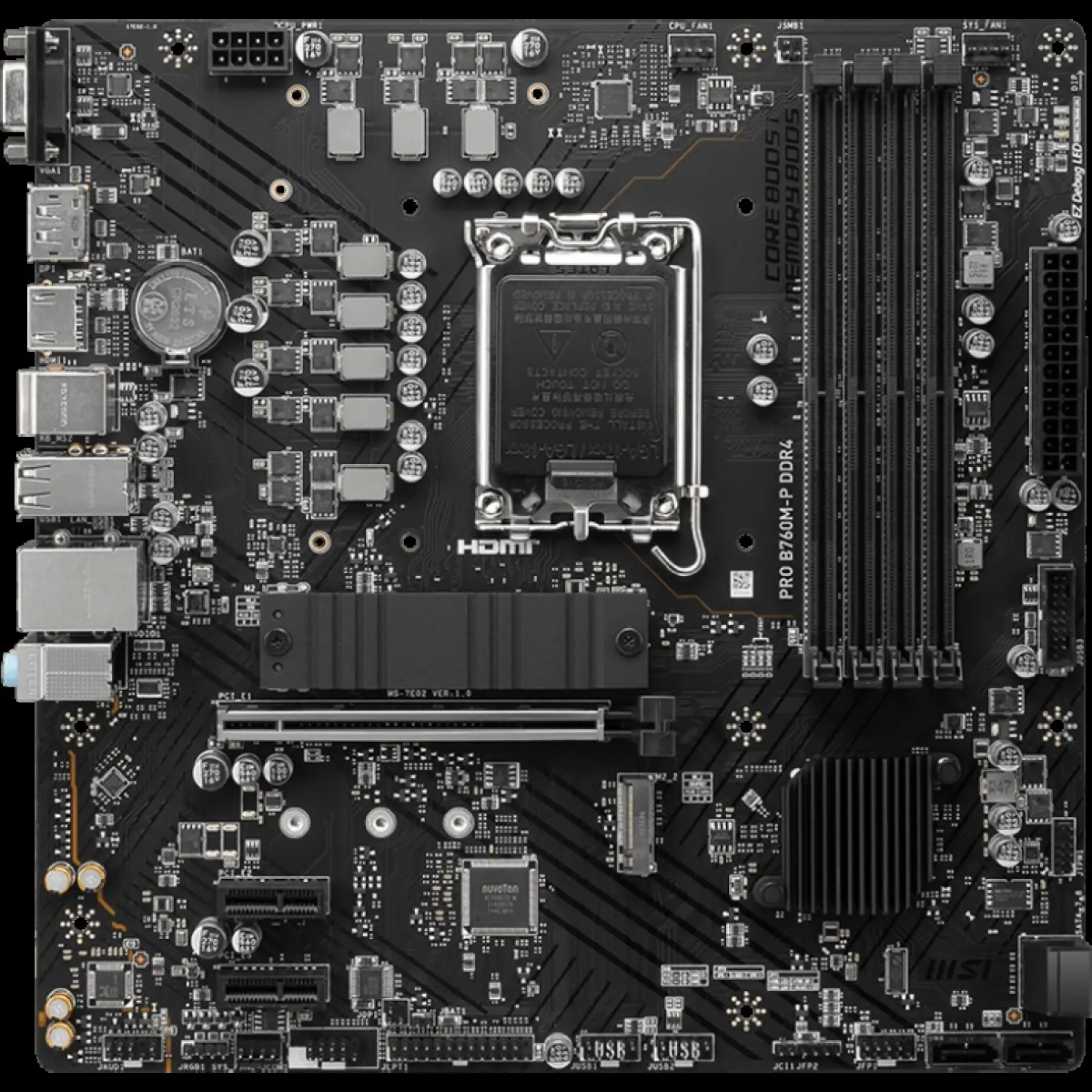Материнская плата MSI PRO B760M-P DDR4 (LGA1700, mATX)