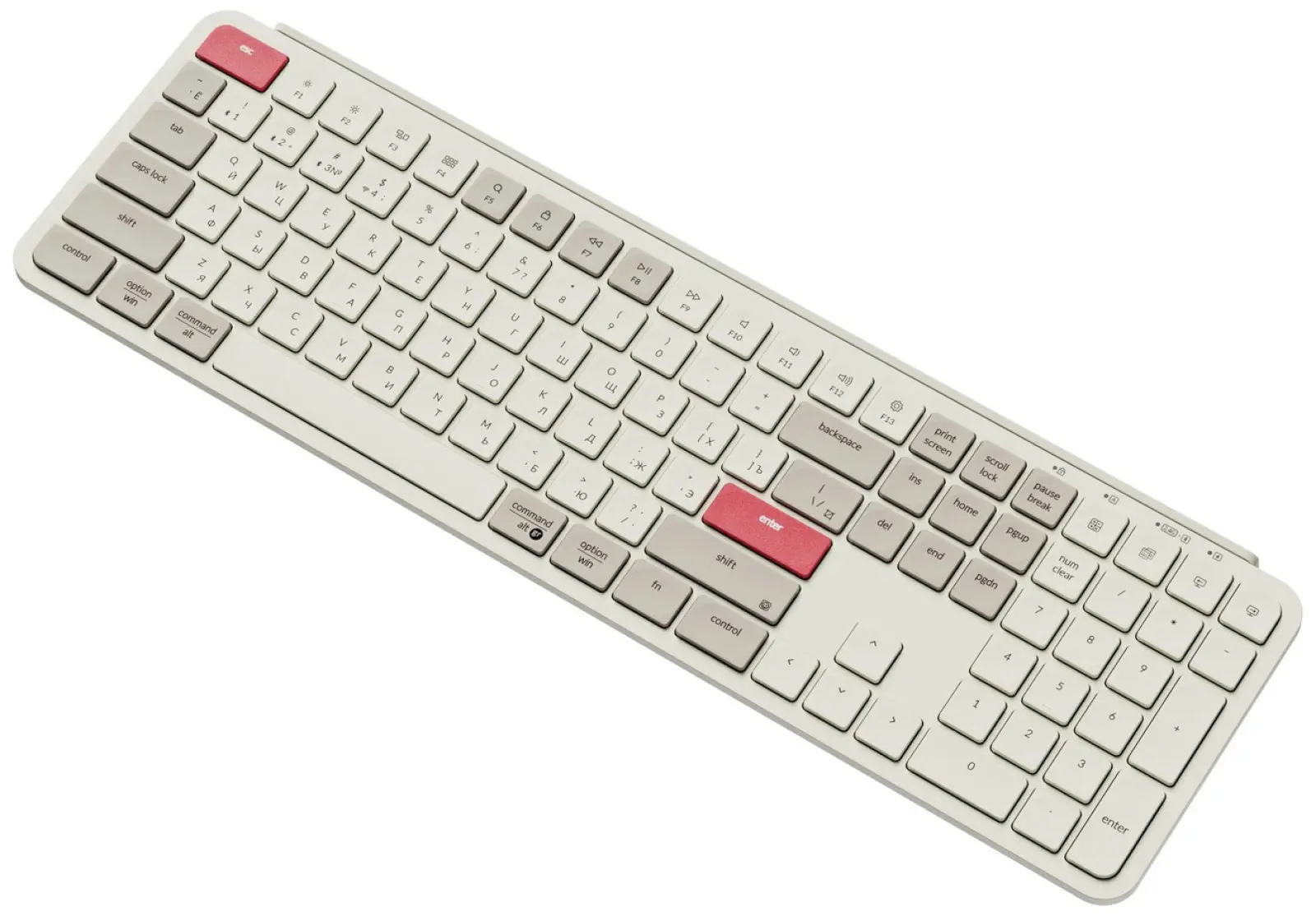 Беспроводная ультратонкая клавиатура Keychron B6 Pro, 109 клавиш, ножничные переключатели, цвет Retro Red