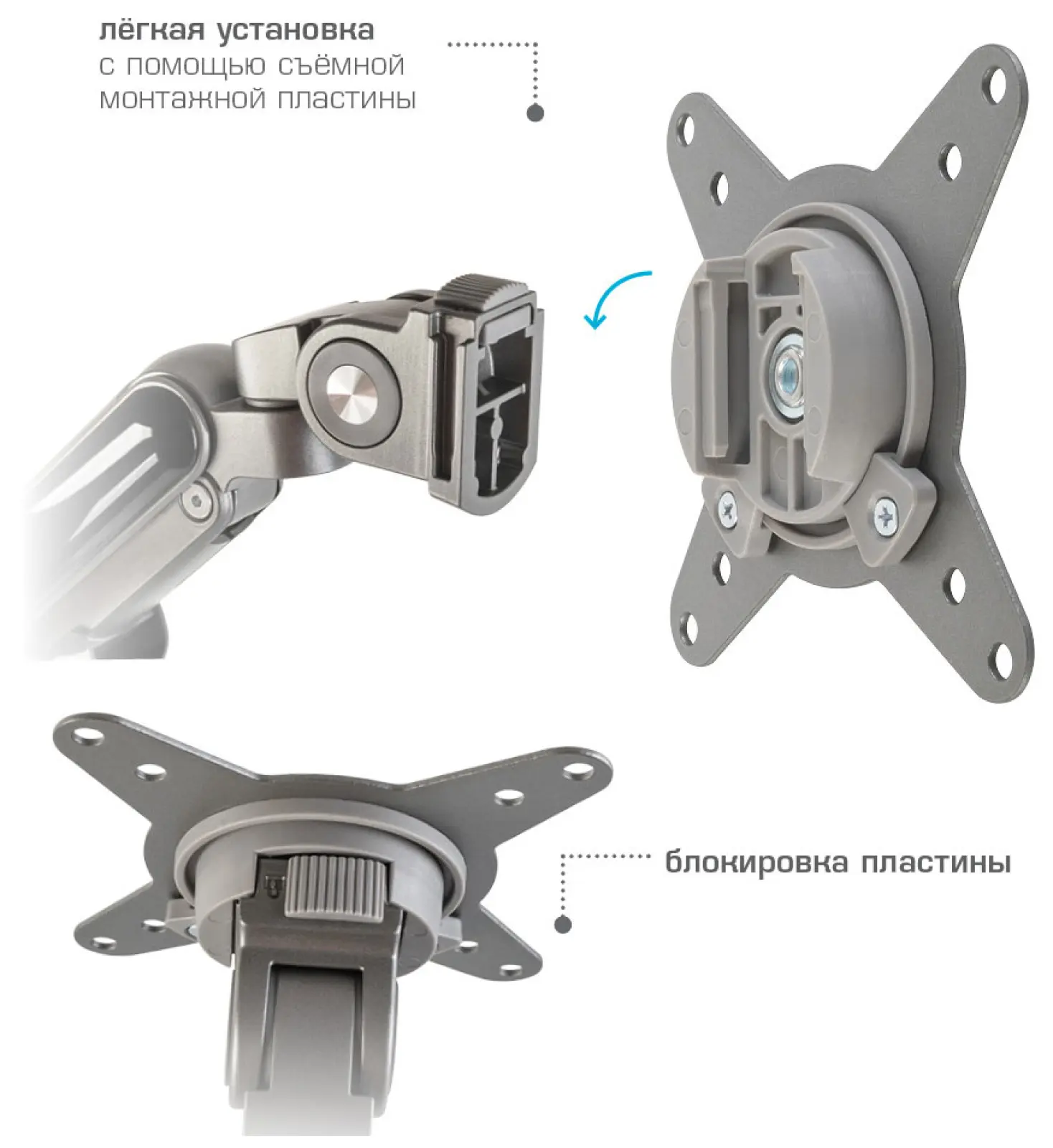 Кронштейн настольный для 2-х LED/LCD мониторов Tuarex ALTA-22